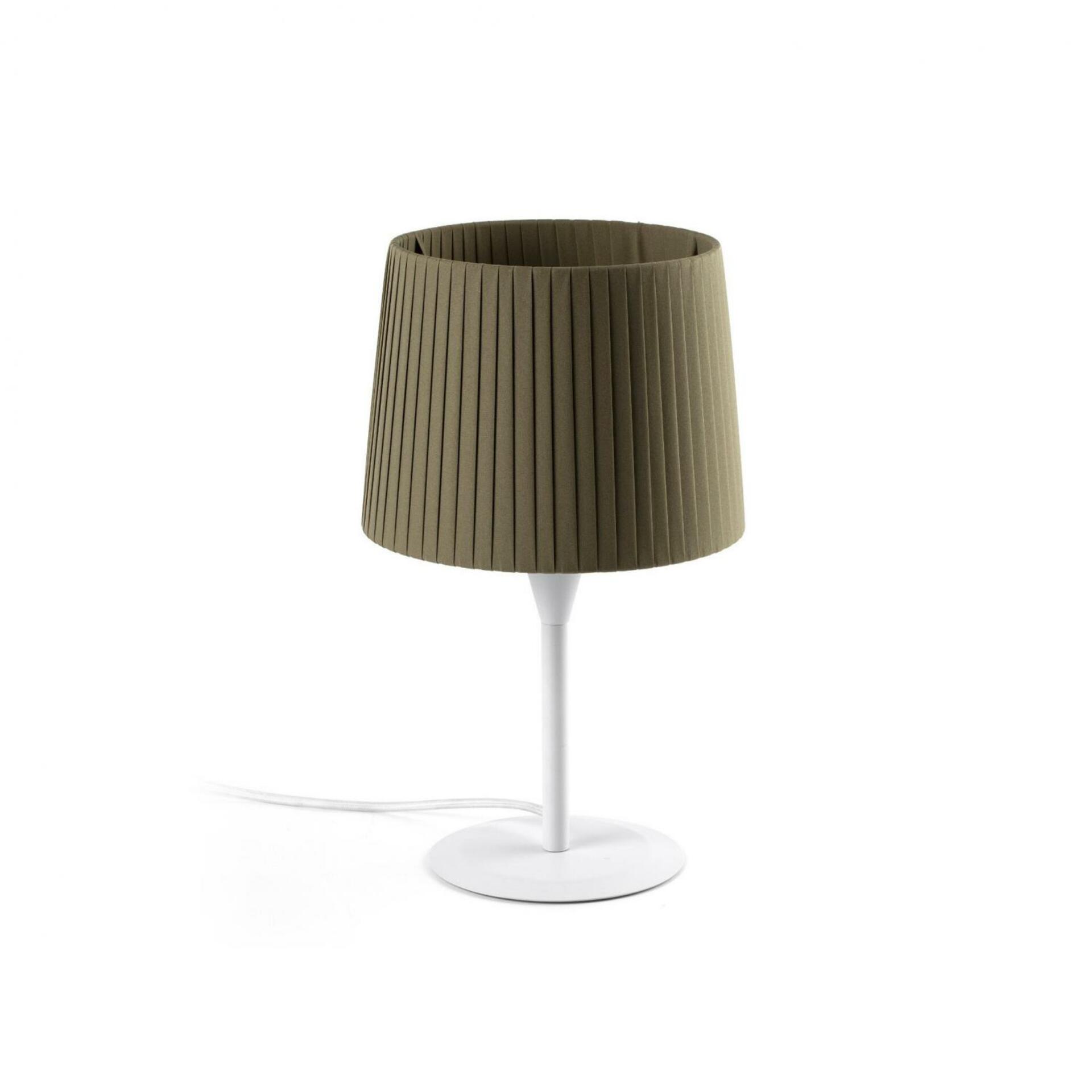 FARO SAMBA bílá/skládaná zelená mini stolní lampa