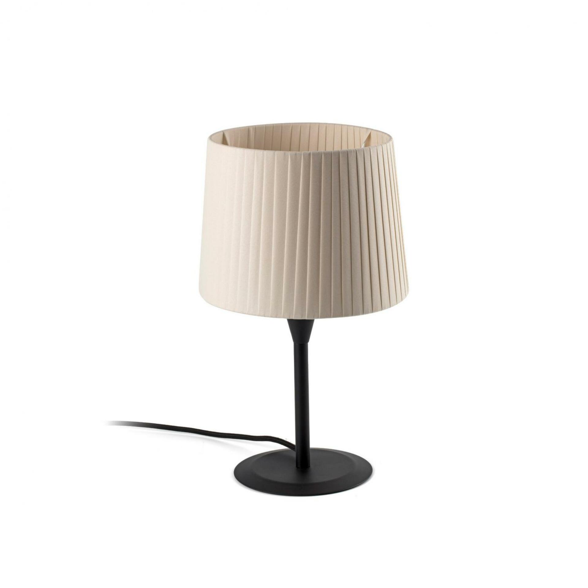 FARO SAMBA černá/skládaná béžová mini stolní lampa