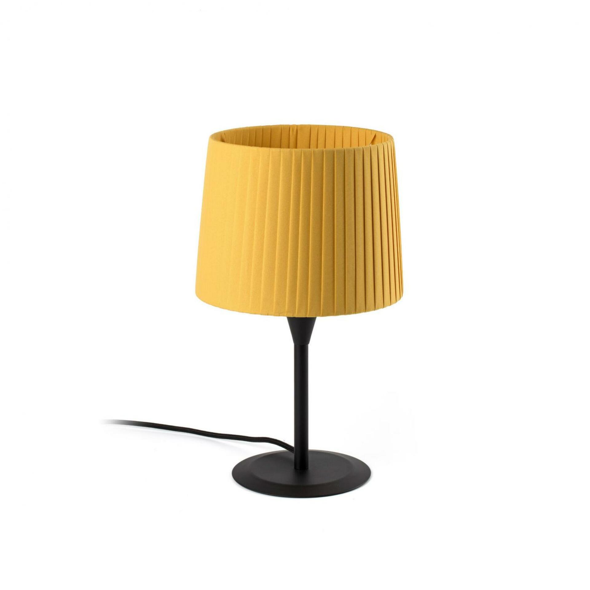 FARO SAMBA černá/skládaná žlutá mini stolní lampa