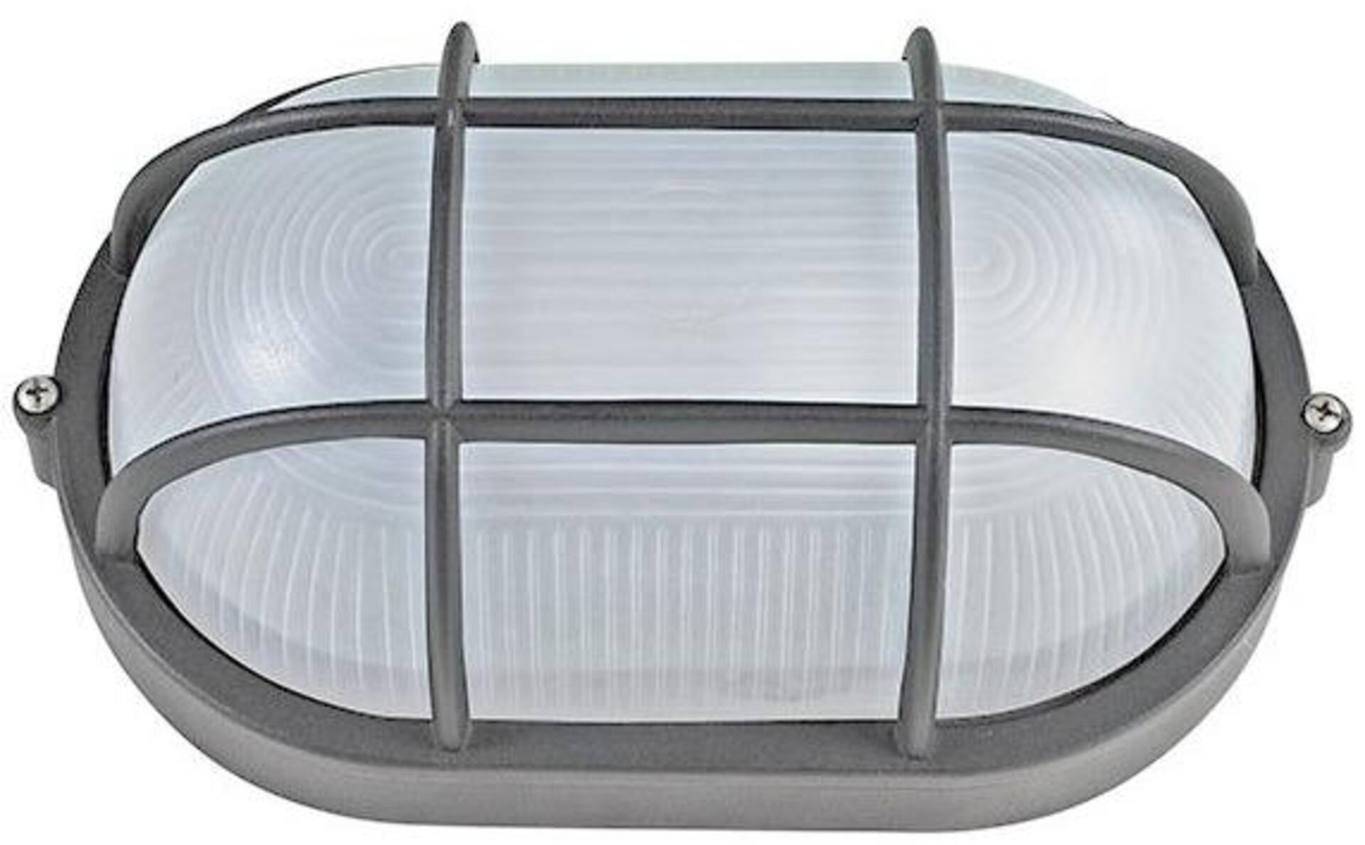 Levně ACA Lighting venkovní nástěnné/stropní svítidlo želva E27 208mm šedá RAL7016M s mřížkou HI5031GDS