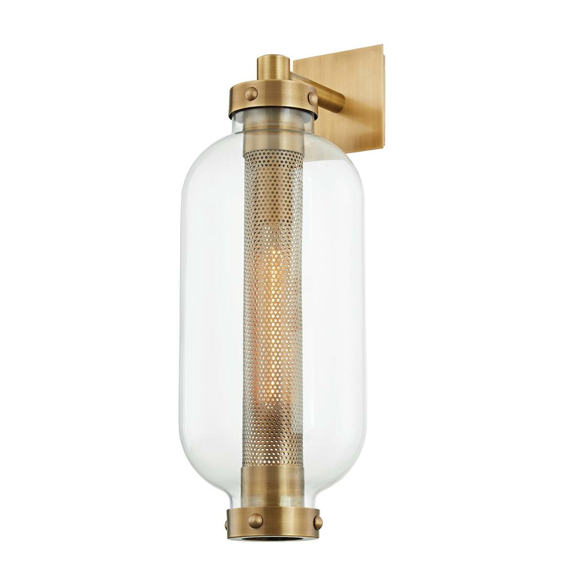 HUDSON VALLEY venkovní nástěnné svítidlo ATWATER mosaz/sklo mosaz/čirá E27 1x13W B7033-CE