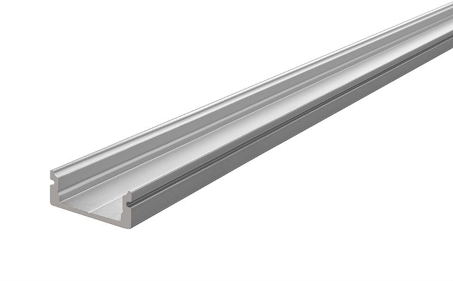 Light Impressions Reprofil U-profil plochý AU-01-12 stříbrná mat elox 2000 mm 970041