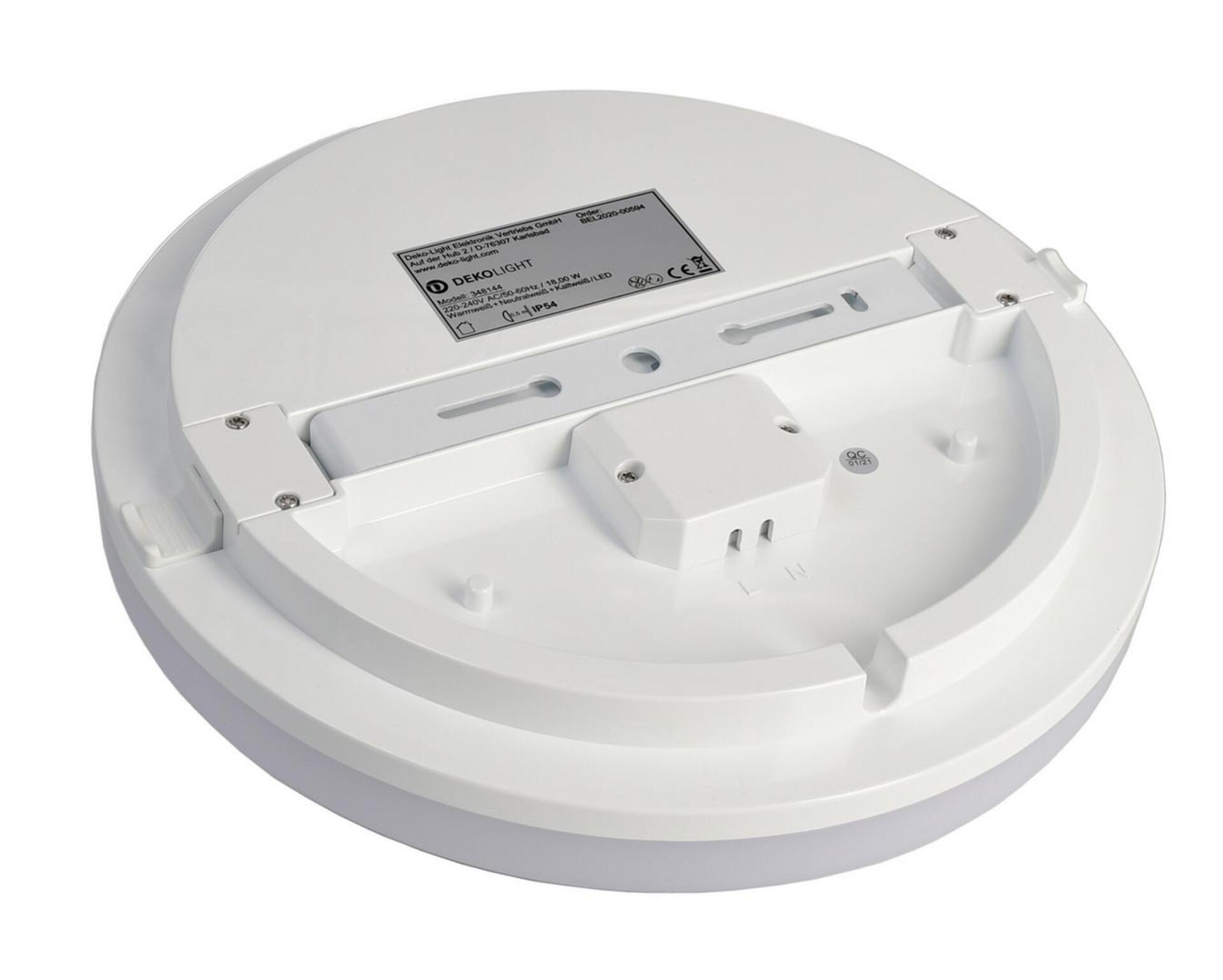 Deko-Light stropní a nástěnné přisazené svítidlo - Altais 2 kulaté, 18 W, 2700/3000/4000 K, bílá 348277