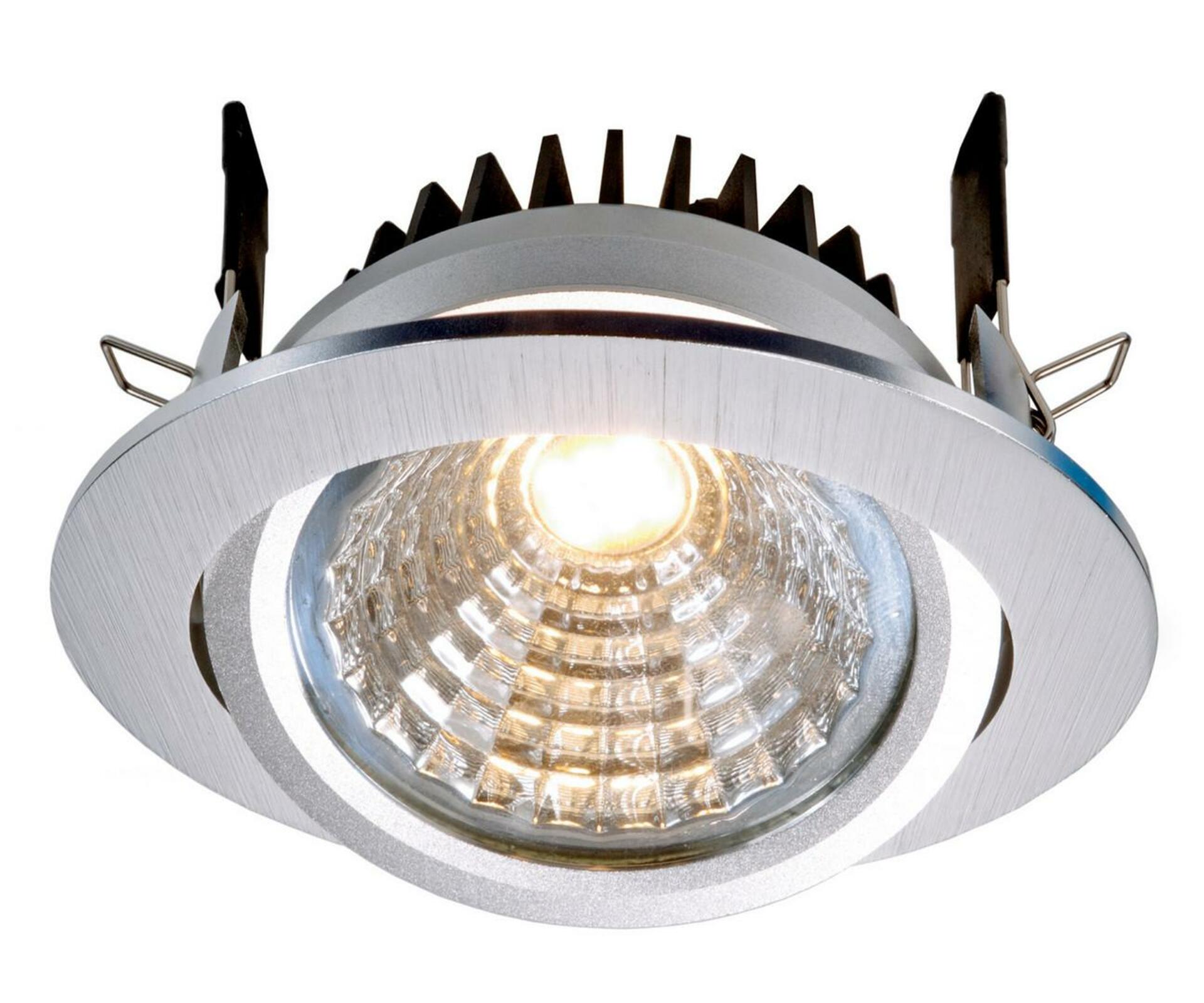 Light Impressions Kapego COB Downlight výklopný 12W 4000K kartáč.hliník 350mA - LIGHT IMPRESSIONS