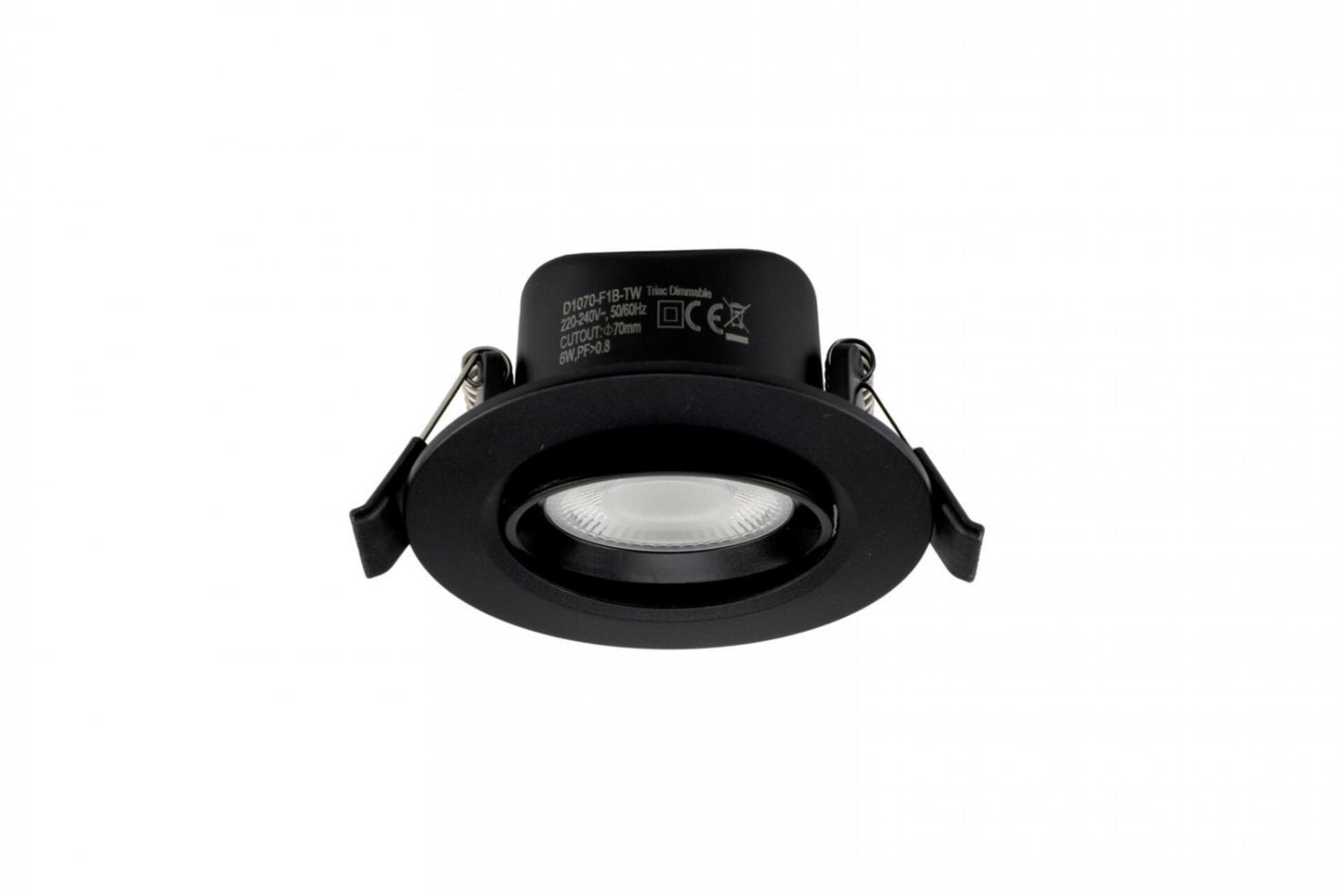 Levně Deko-Light vestavné bodové svítidlo - Surtur Tilt 68, 6 W, DTW, 1800-2700 K, černá 565460