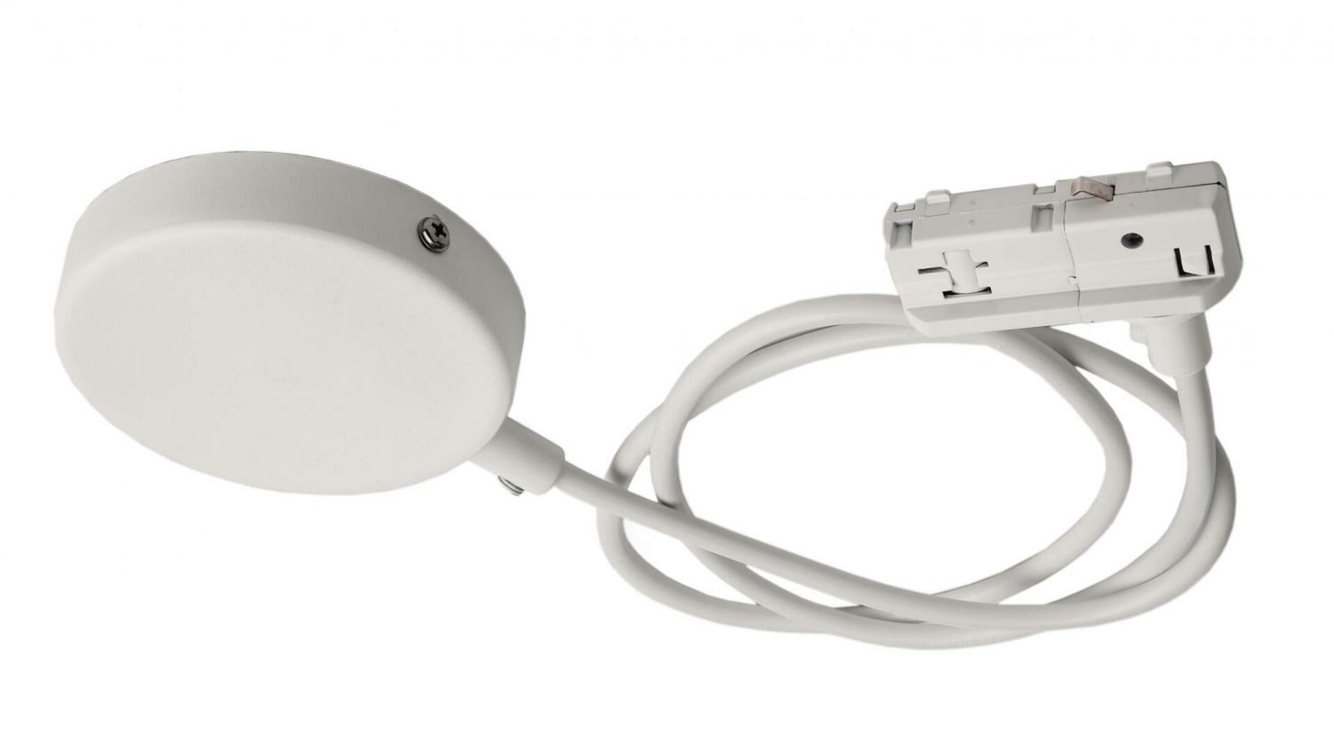 Levně Light Impressions Deko-Light 1-fázový kolejnicový systém, D One flexibilní napájení se stropní krytkou, 220-240V bílá RAL 9016 1000 mm 720010