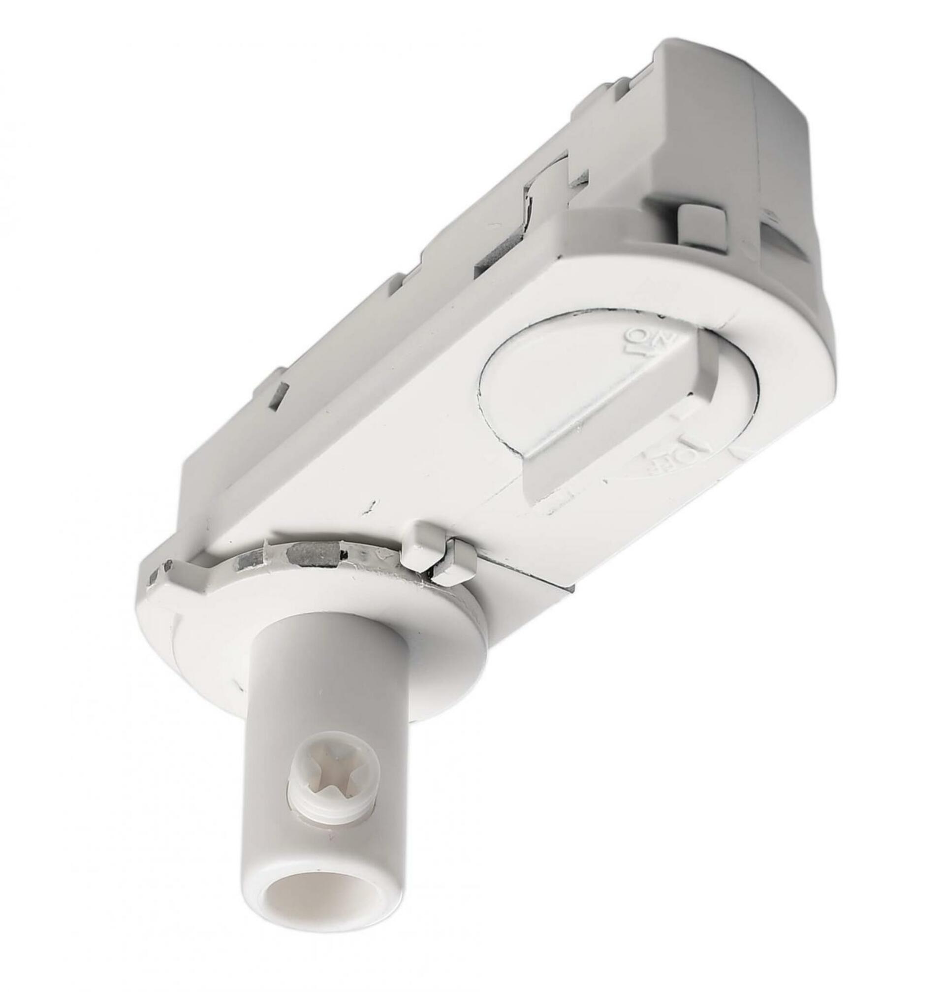 Levně Light Impressions Deko-Light 1-fázový kolejnicový systém, D One 1-fázový adaptér pro montáž svítidel, 220-240V bílá RAL 9016 70 mm 720036