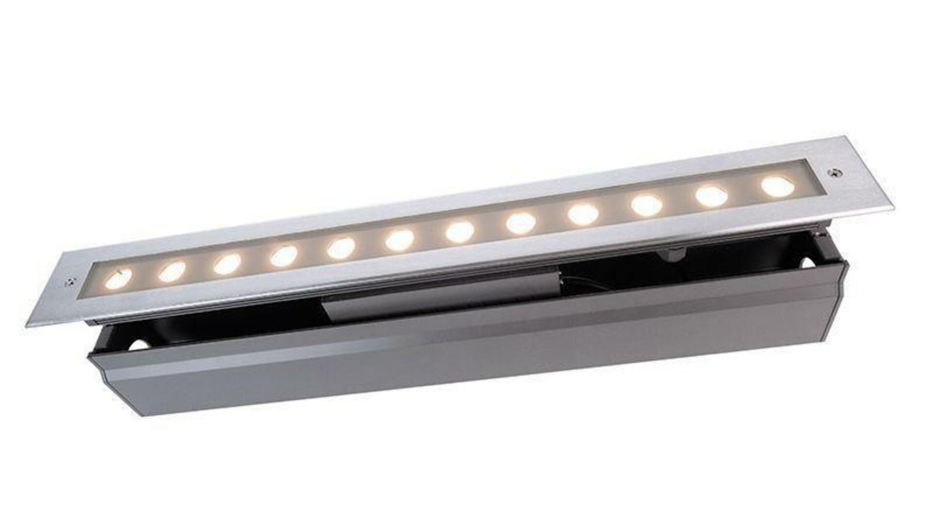 Levně Light Impressions Deko-Light zemní svítidlo Line V WW 220-240V AC/50-60Hz 19,00 W 3000 K 1100 lm 549 mm stříbrná 730434