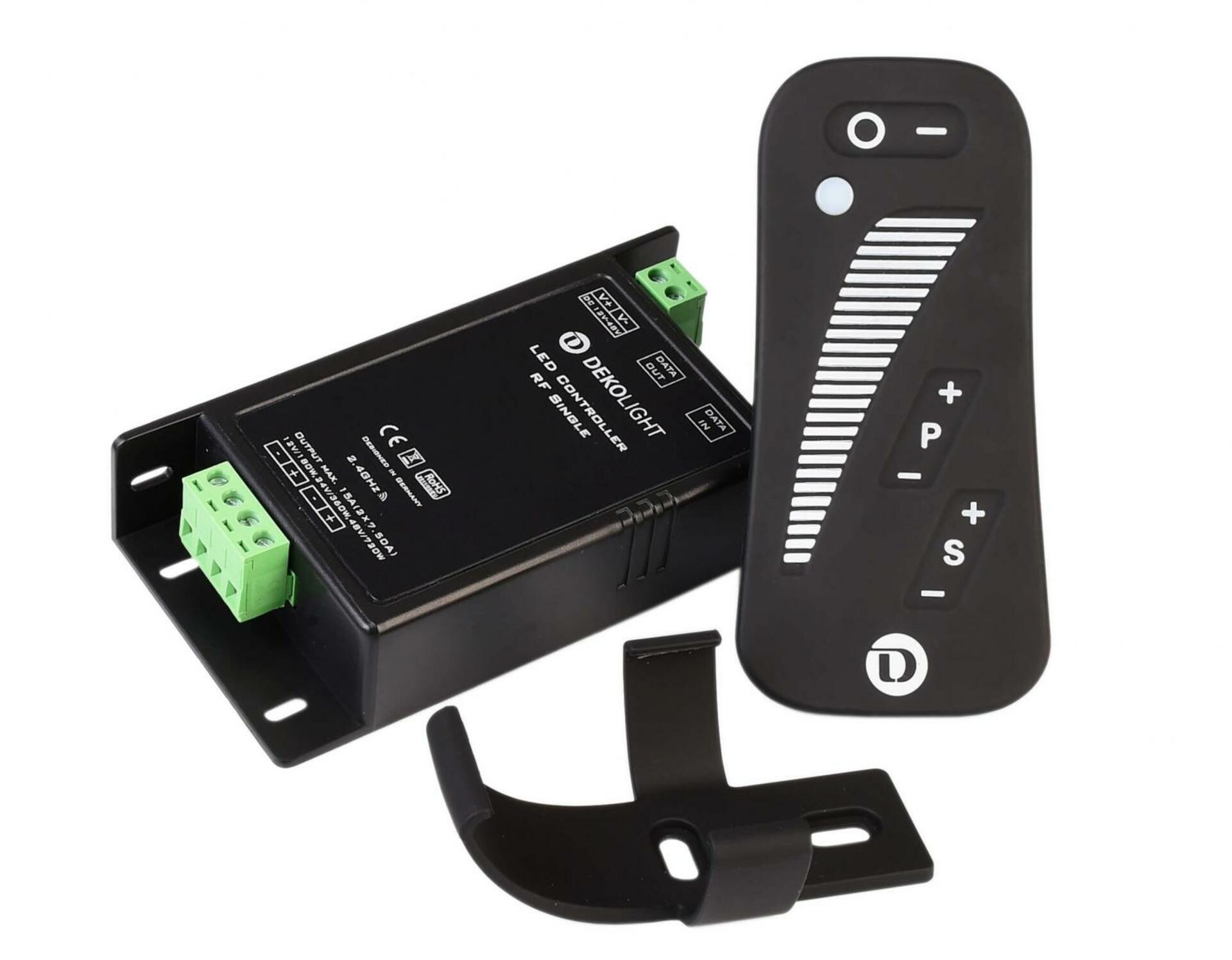 Light Impressions Deko-Light řídící jednotka RF Single Remote 12/24/48V DC rádiovédálkové ovladání 1 CH 843056