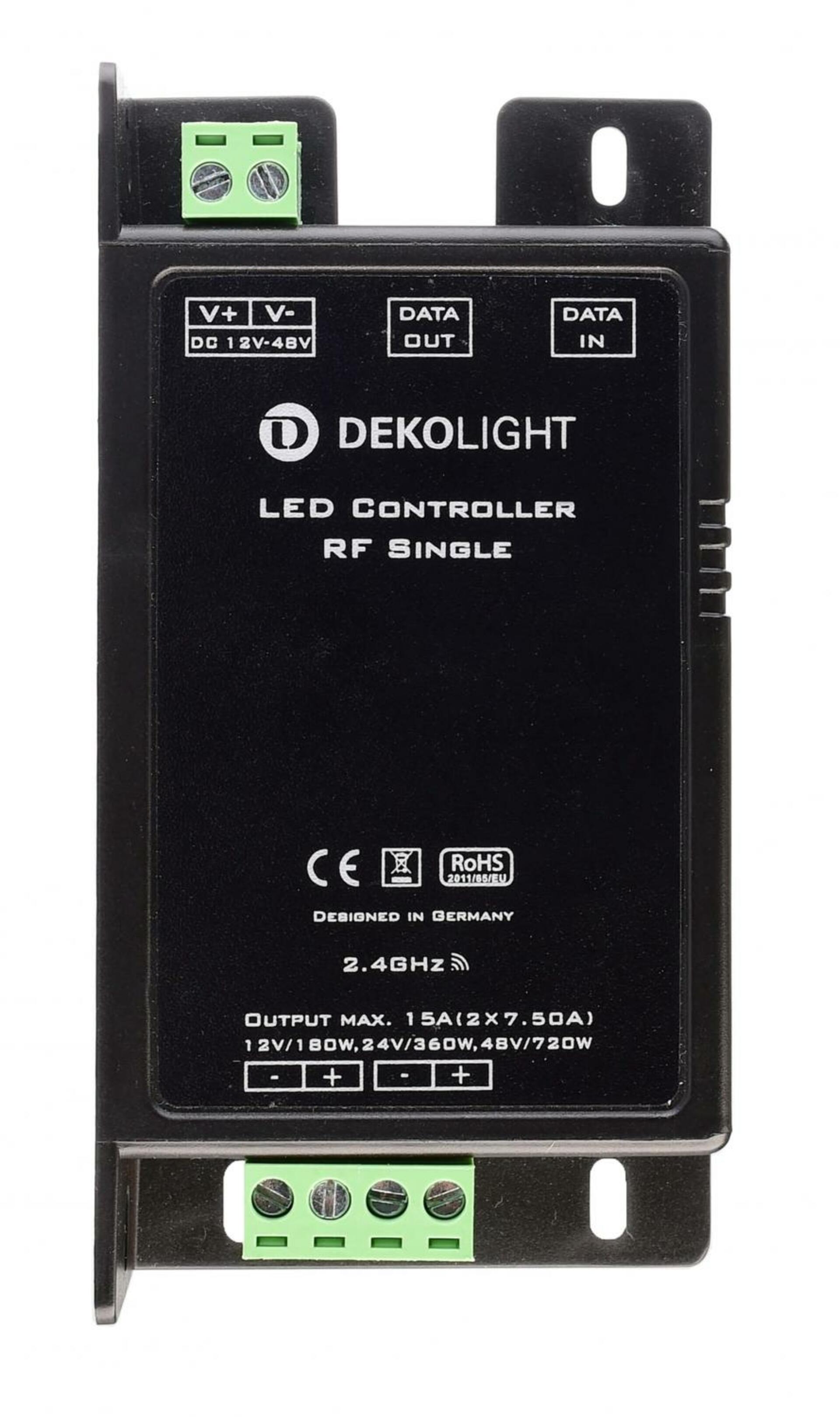 Light Impressions Deko-Light řídící jednotka RF Single 12/24/48V DC rádiovédálkové ovladání 1 CH 843064