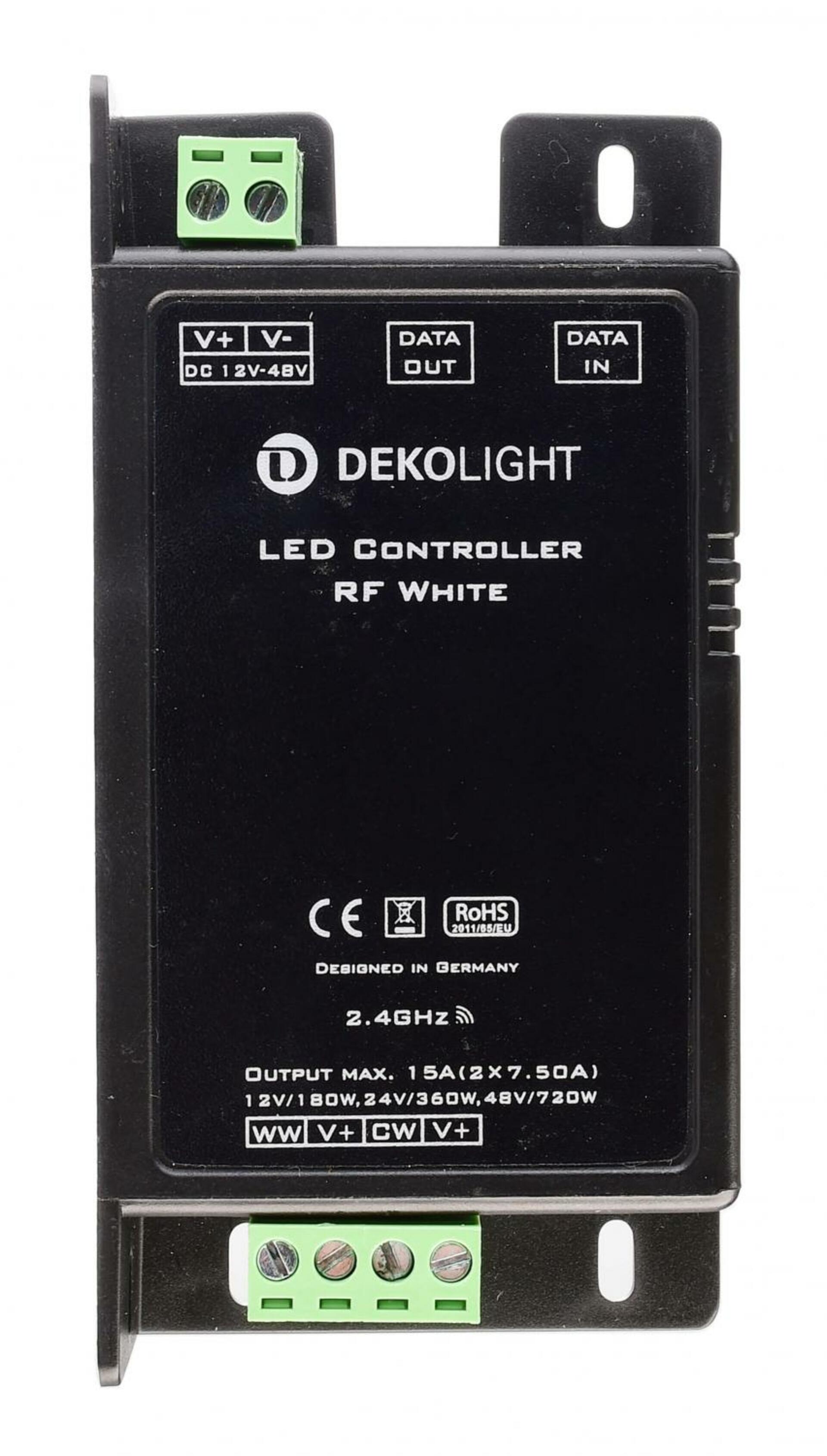 Light Impressions Deko-Light řídící jednotka RF White 12/24/48V DC rádiovédálkové ovladání 2 CH 843065