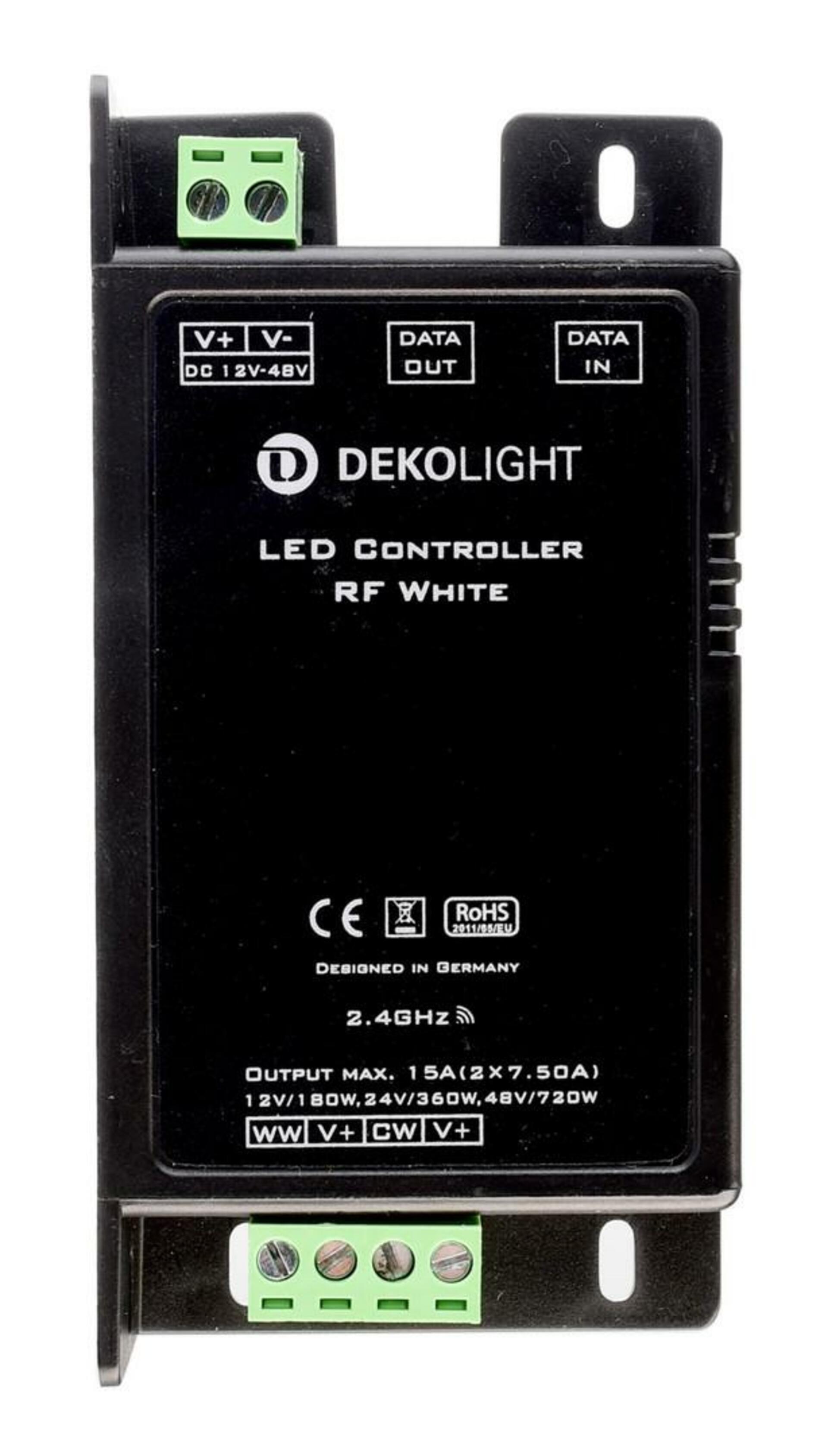 Light Impressions Deko-Light řídící jednotka RF White 12/24/48V DC rádiovédálkové ovladání 2 CH 843065