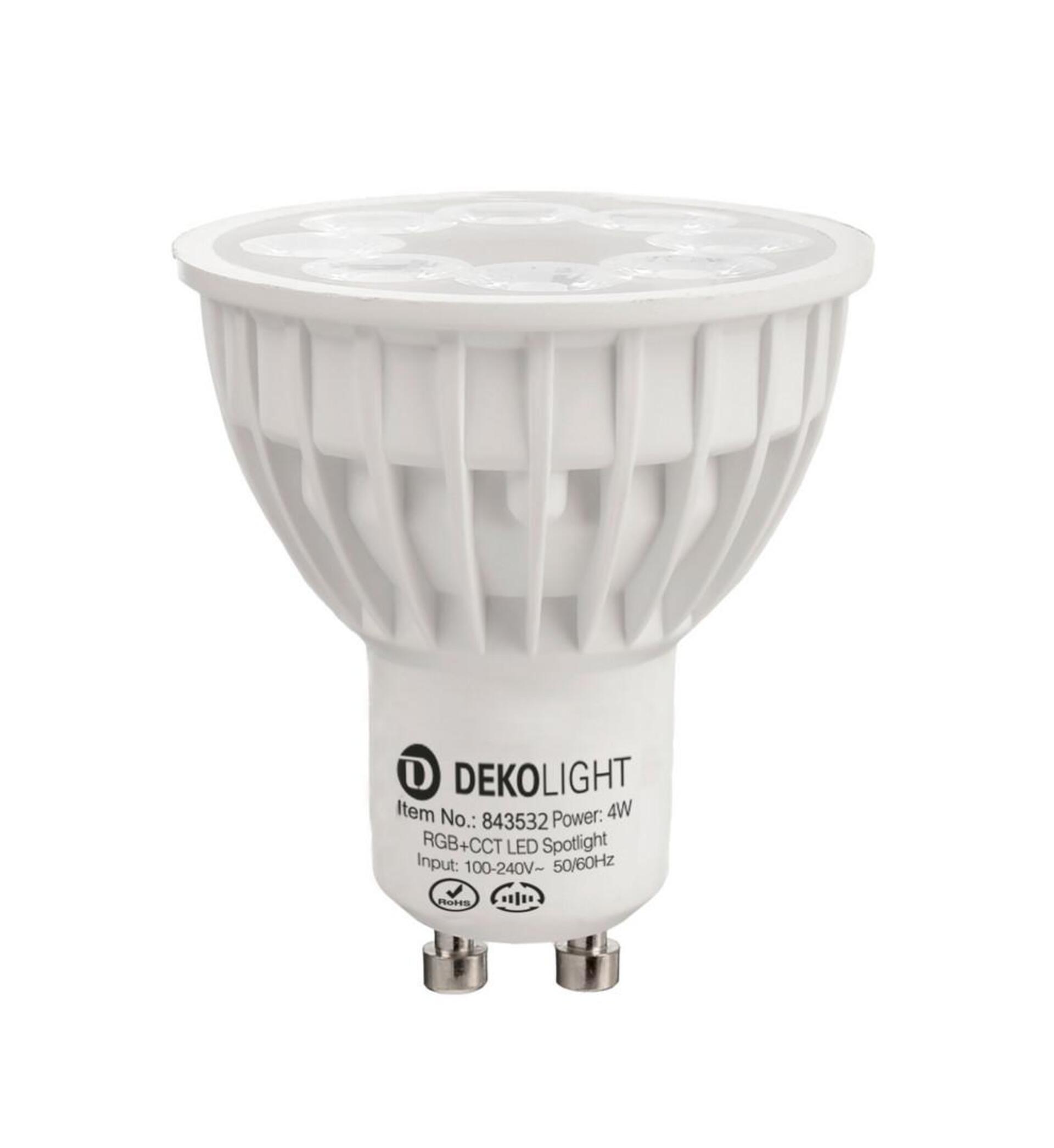 Levně Deko-Light LED žárovka - RF-smart, GU10, RF+Zigbee, 4 W, RGB+2700-6500 K, 25 st. 843532
