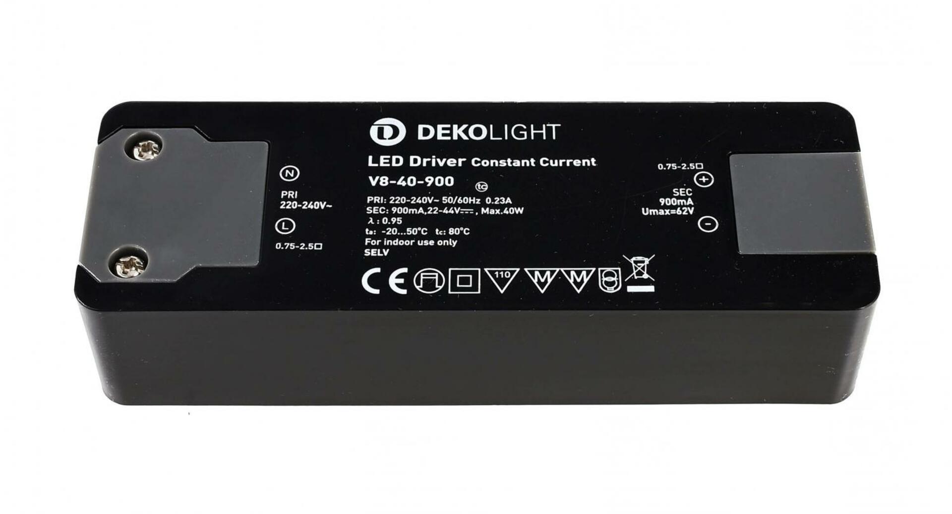 Light Impressions Deko-Light napájení BASIC, CC, V8-40-900/40W konstantní proud 900 mA IP20 22-44V DC 19,80-40,00 W  862157