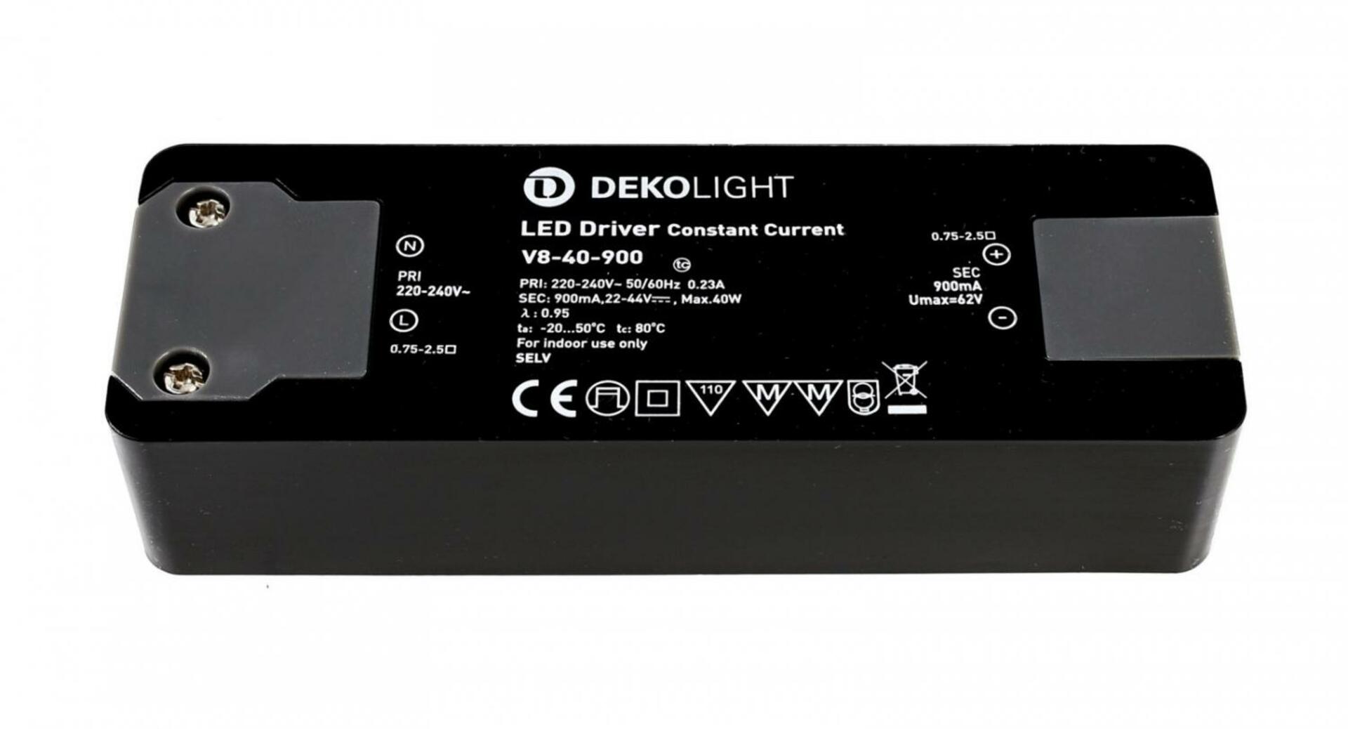 Light Impressions Deko-Light napájení BASIC, CC, V8-40-900/40W konstantní proud 900 mA IP20 22-44V DC 19,80-40,00 W  862157