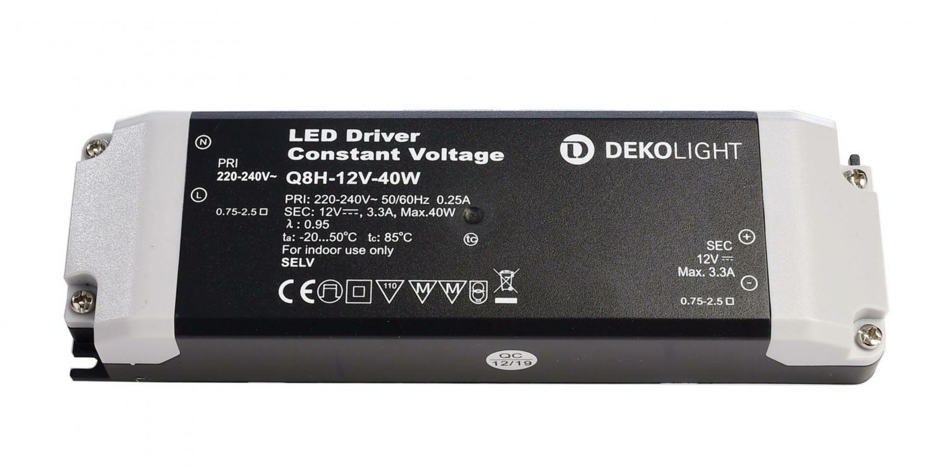 Light Impressions Deko-Light napájení BASIC, CV, Q8H-12-40W konstantní napětí 0-3300 mA IP20 12V DC 40,00 W  862162