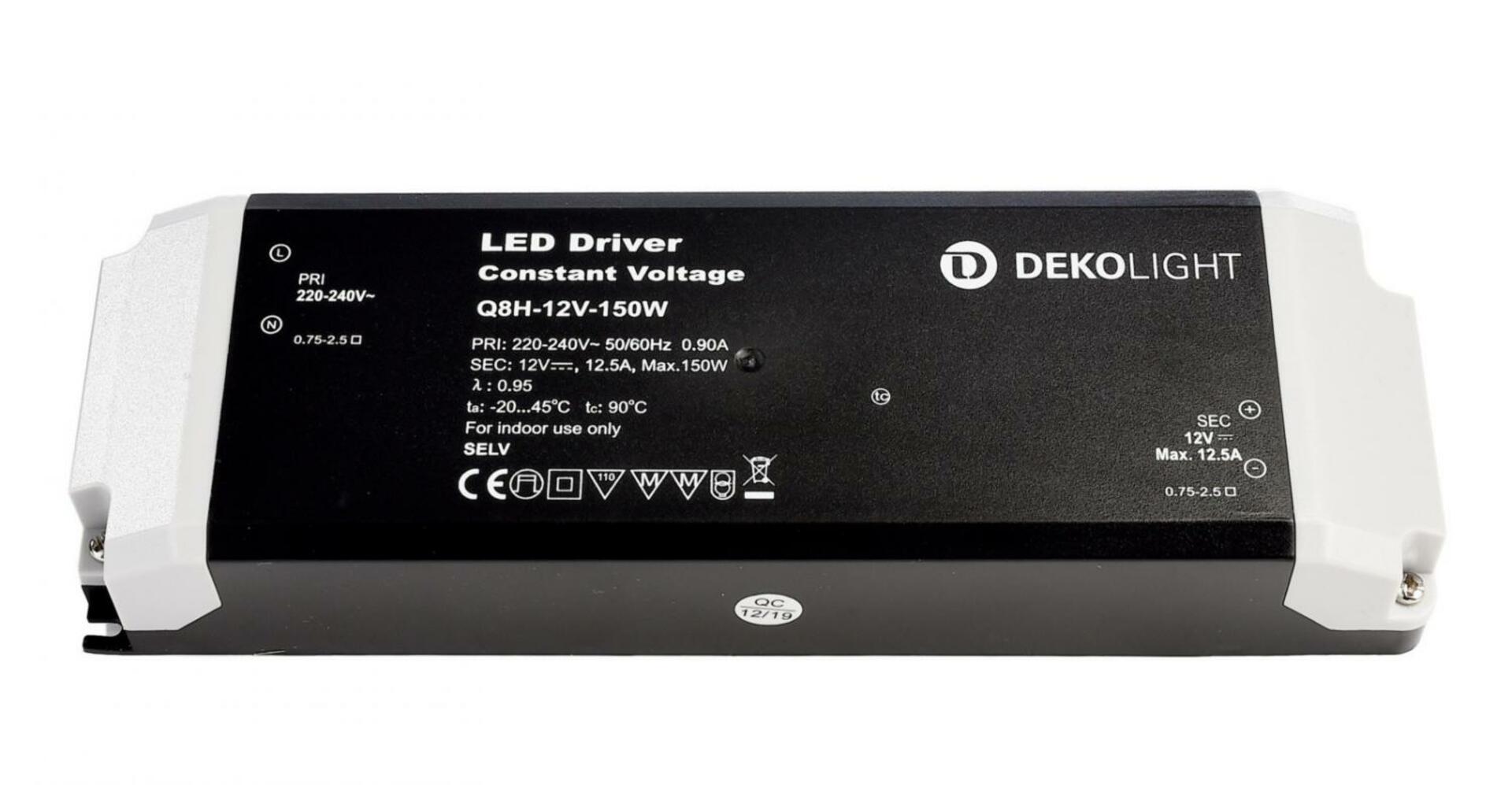 Light Impressions Deko-Light napájení BASIC, CV, Q8H-12-150W konstantní napětí 0-12500 mA IP20 12V DC 150,00 W  862167