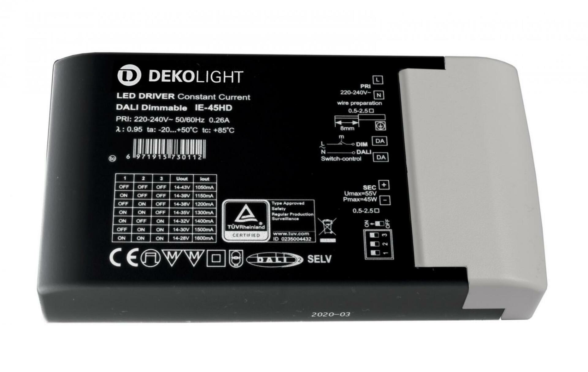 Light Impressions Deko-Light napájení BASIC, DIM, Multi CC, IE-45HD konstantní proud 1050-1600 mA IP20 stmívatelné 14-43V DC 14,7-45,00 W 862193