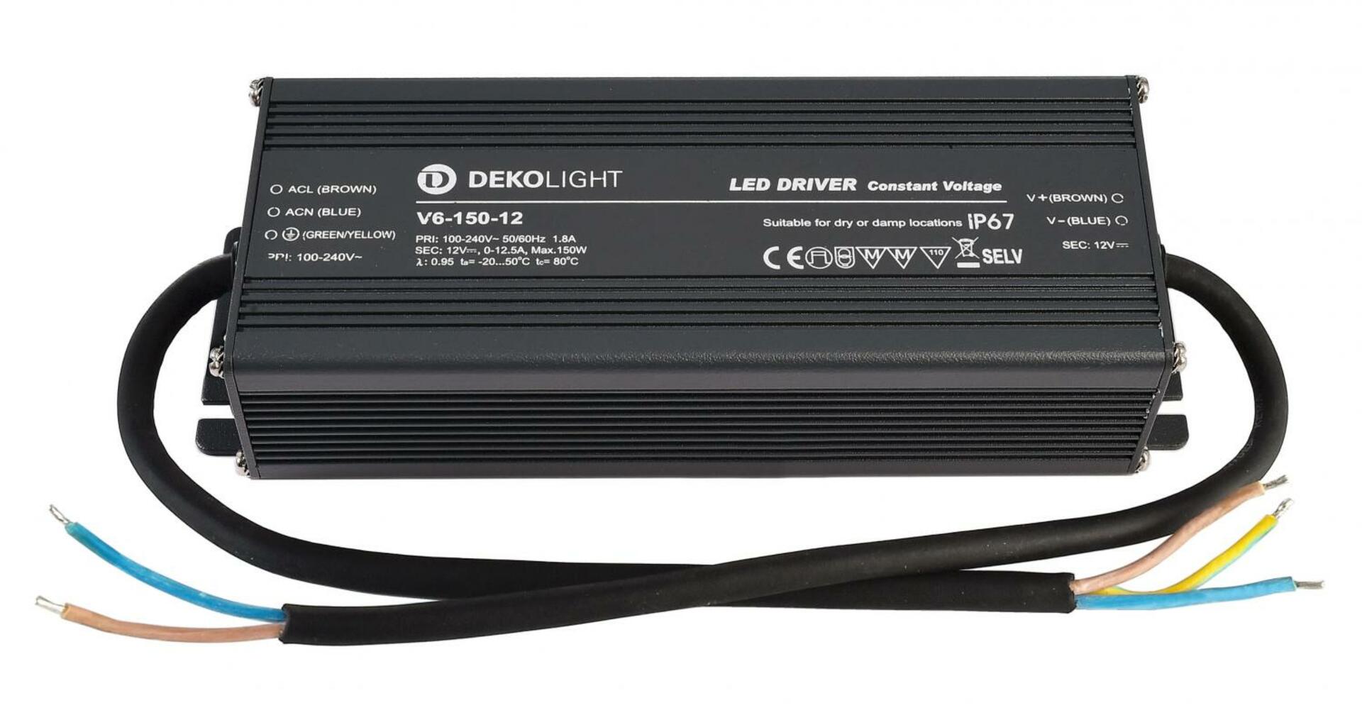 Light Impressions Deko-Light napájení IP, CV, V6-150-12 konstantní napětí 0-12500 mA IP67 12V DC 150,00 W  872086