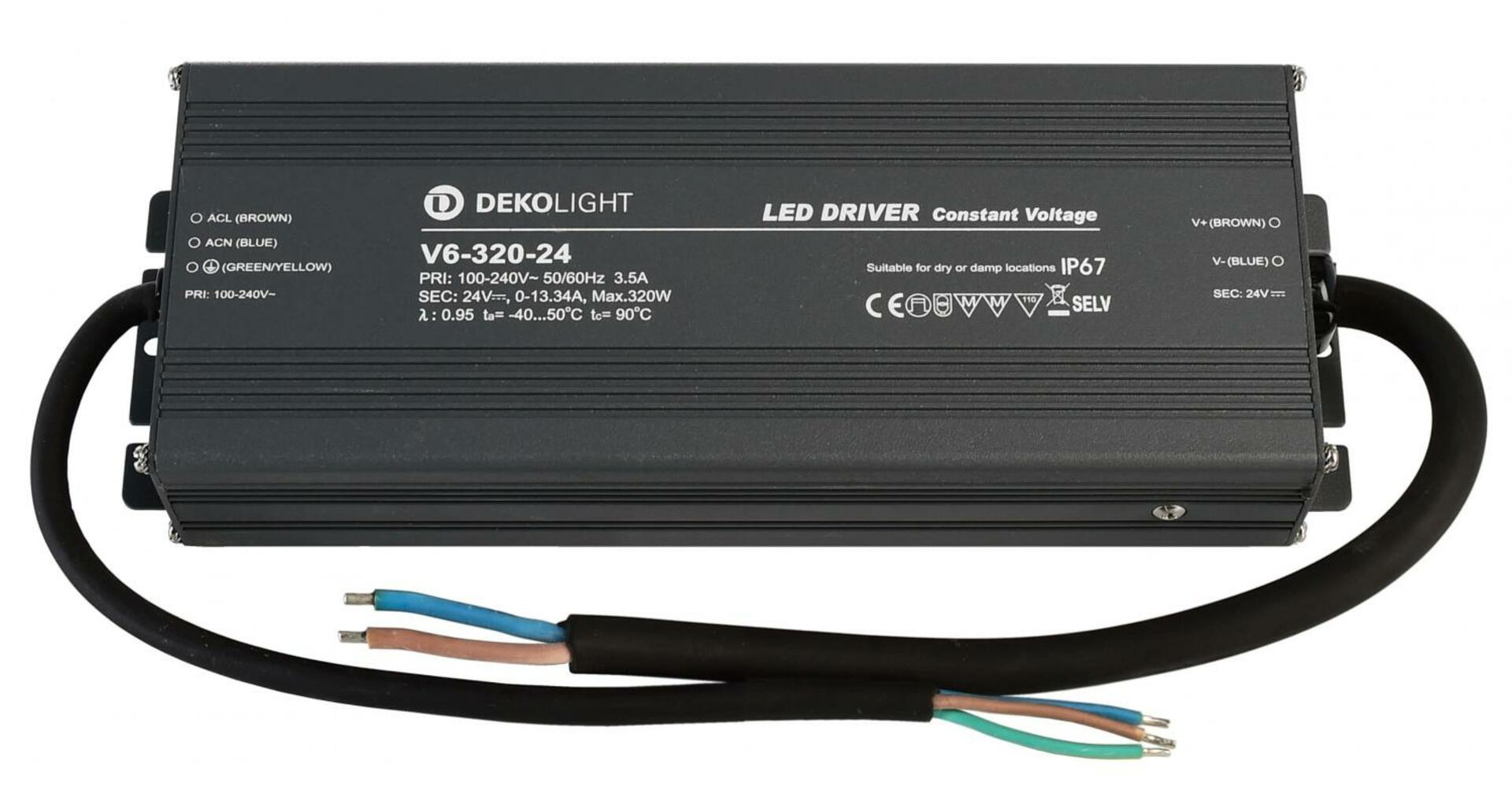 Light Impressions Deko-Light napájení IP, CV, V6-320-24 konstantní napětí 0-13340 mA IP67 24V DC 320,00 W  872091