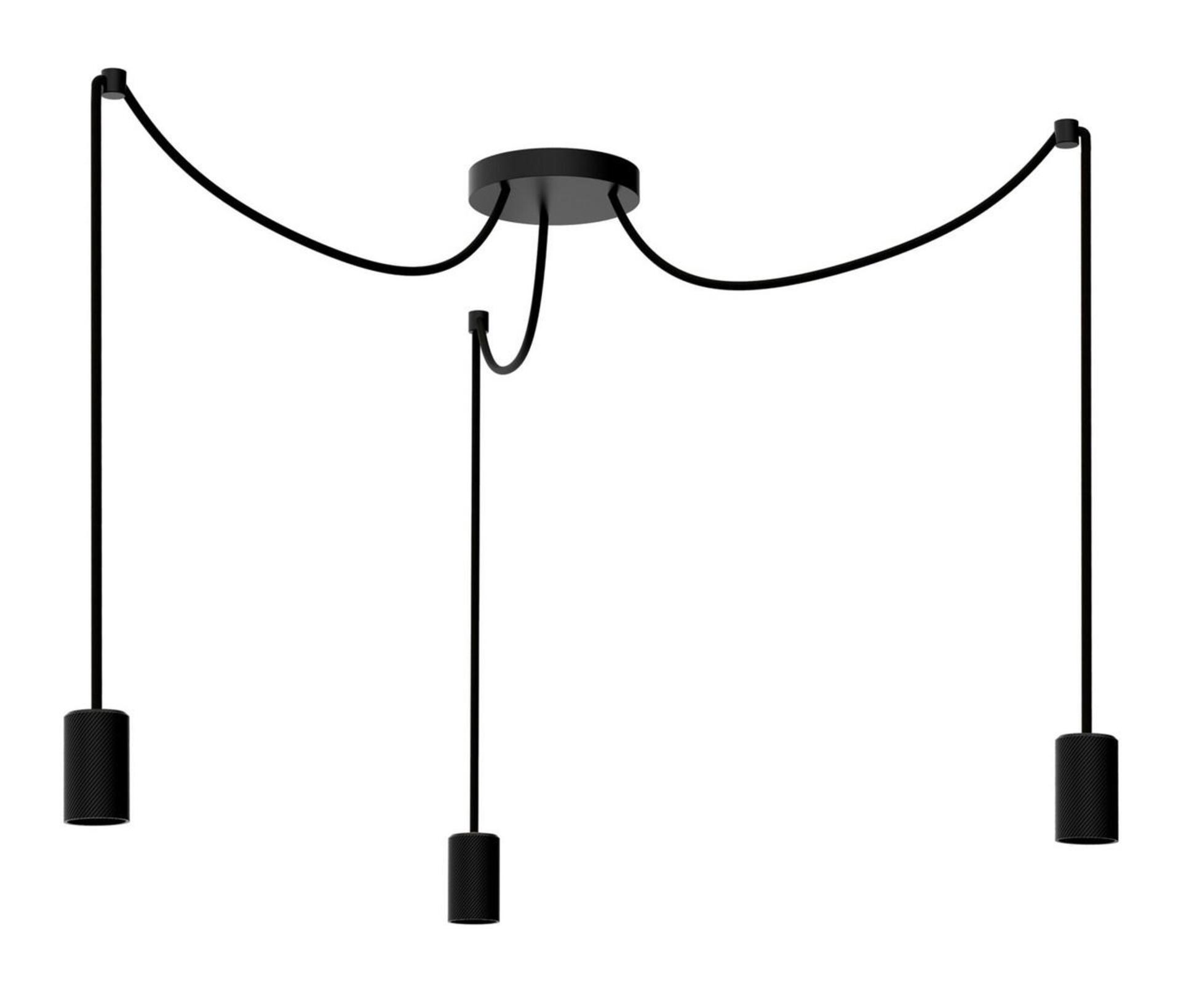 Levně DEKO-LIGHT Segula závěsné svítidlo 3-násobné E27 patice Spyder pro designovou žárovku 930965