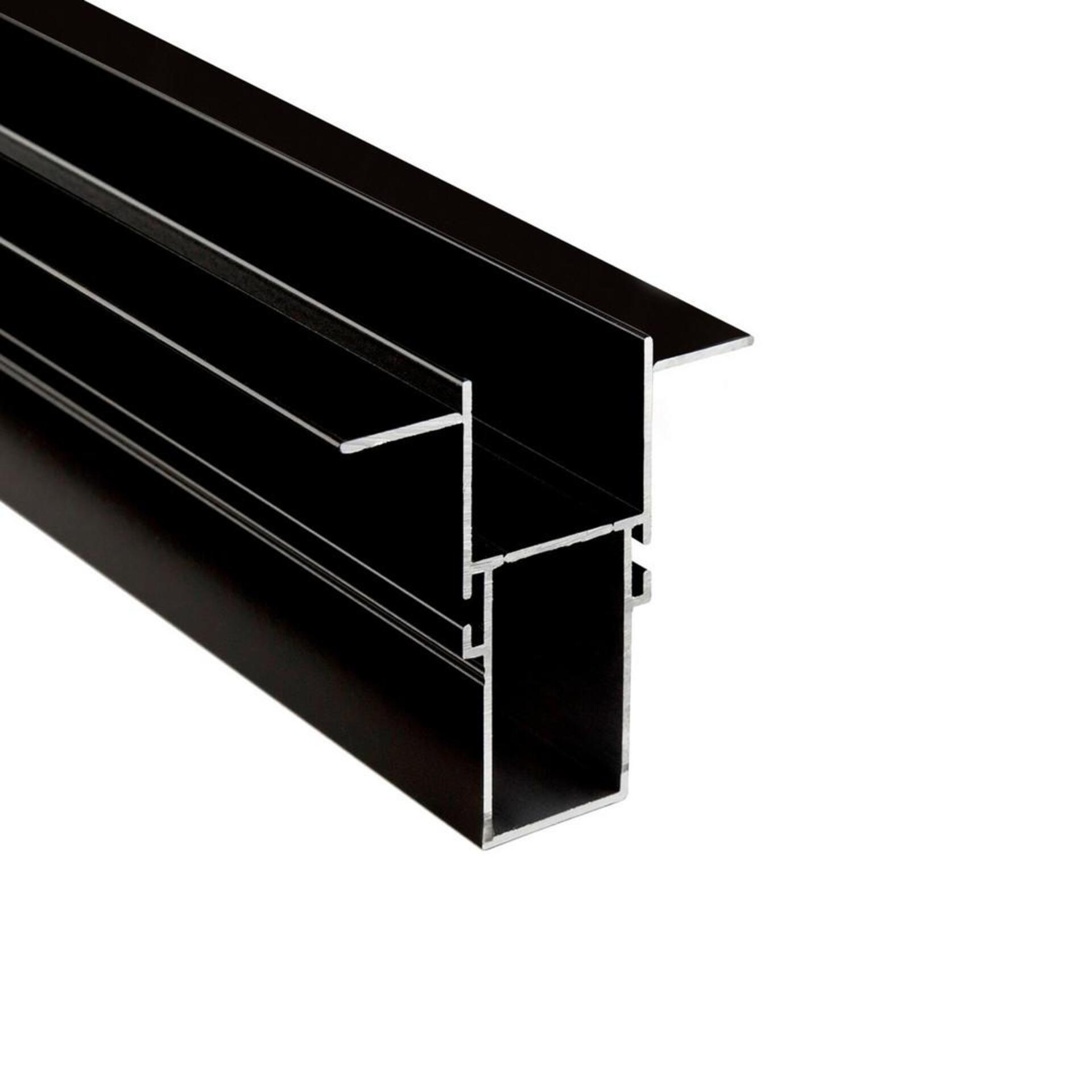 Levně Deko-Light profil - Combo fasádní profil s prostorem pro trafo s křídly, 3mm, 1m černá 970869