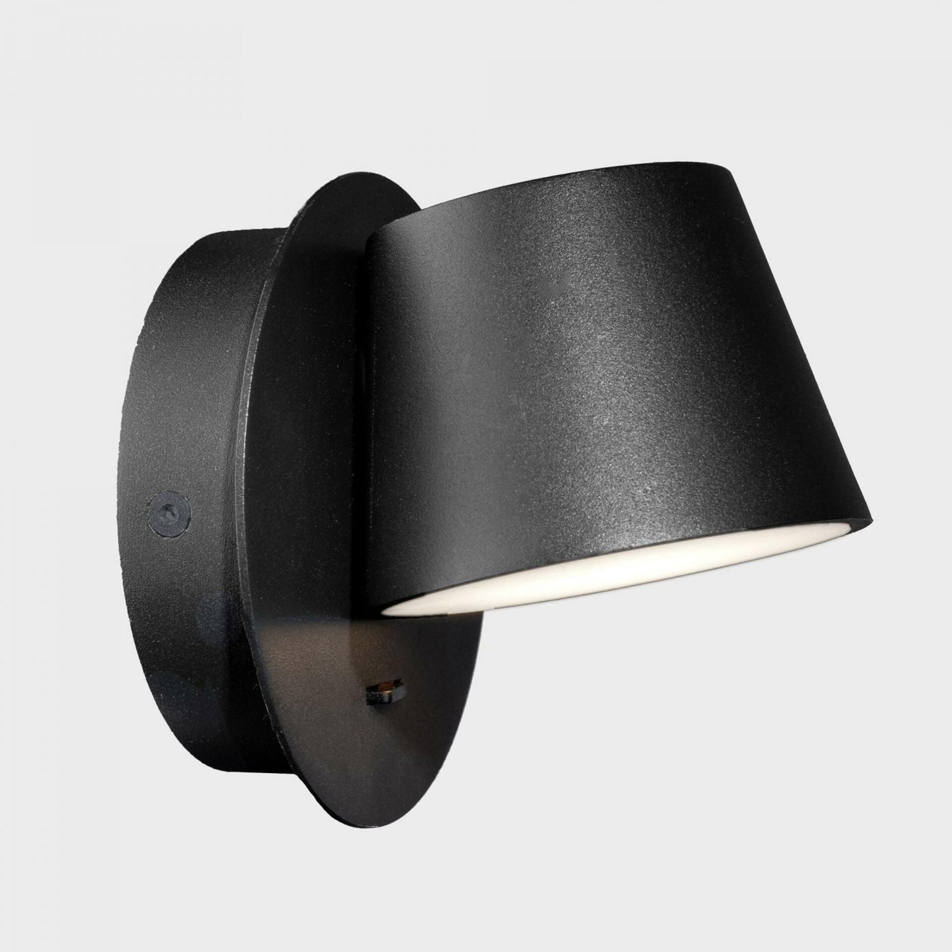 KOHL LIGHTING KOHL-Lighting BOT nástěnné svítidlo pr. 117 mm černá 6 W CRI 80 3000K Non-Dimm