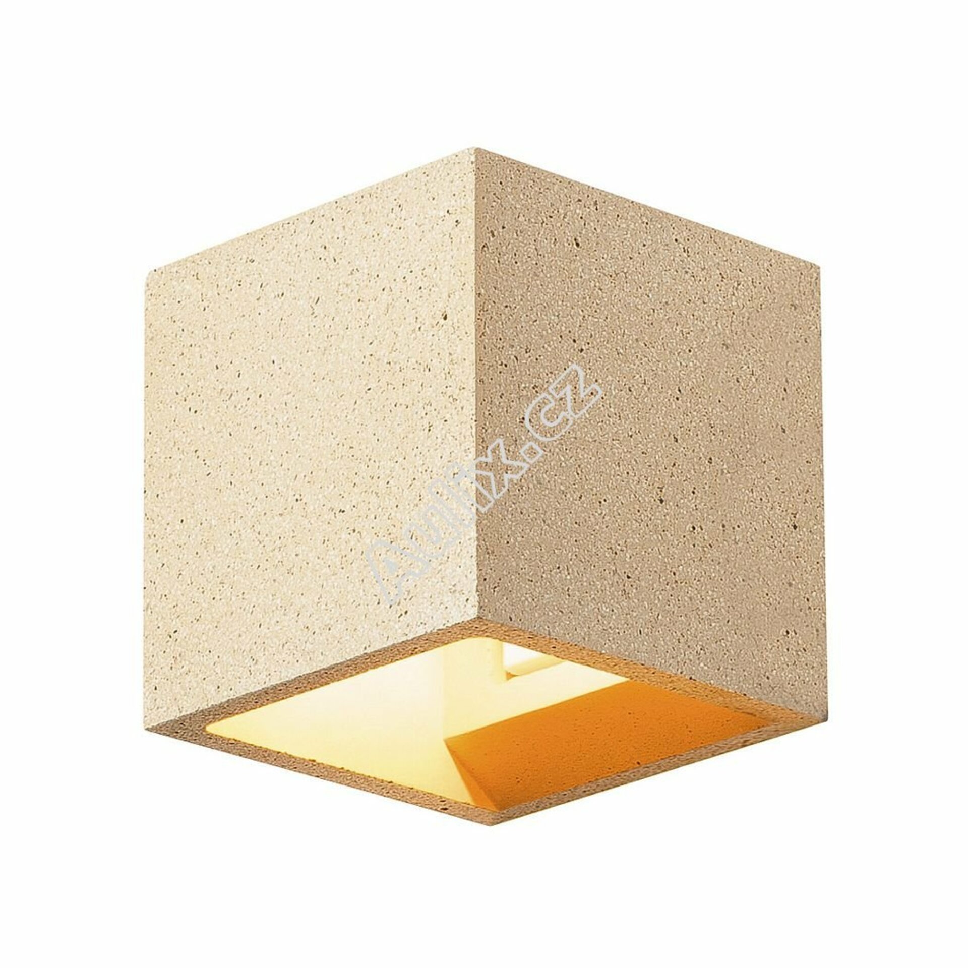 !VÝPRODEJ! SOLID CUBE nástěnné světlo QT14 žlutý pískovec max. 25W - BIG WHITE (SLV)