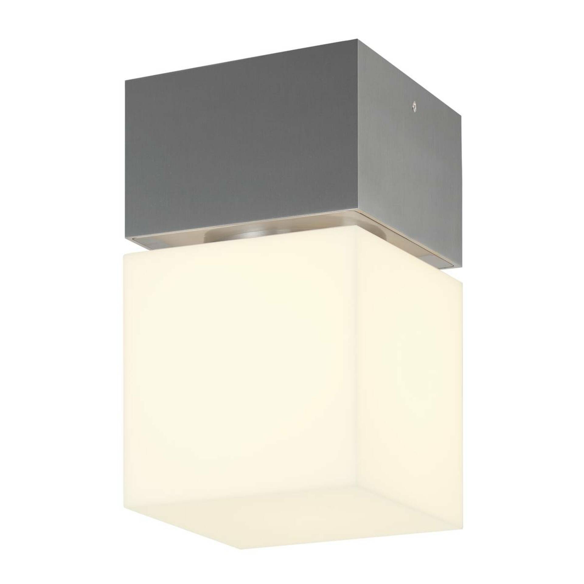 SLV BIG WHITE SQUARE CL venkovní stropní svítidlo, LED, ušlechtilá ocel 316, 3000K, IP44 1000835