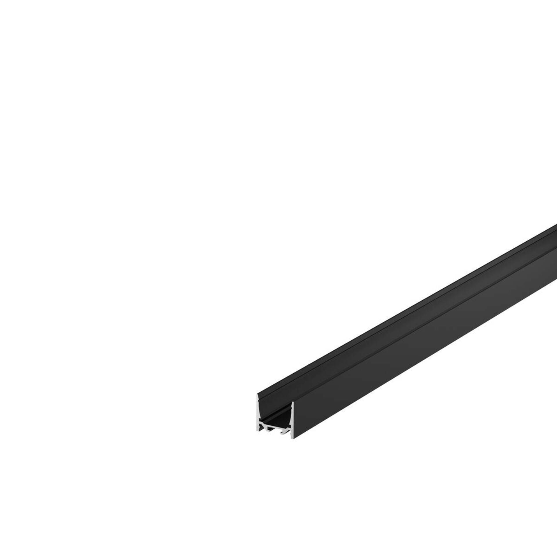 SLV BIG WHITE GRAZIA 20, profil na stěnu, LED, standard, hladký, 3m, černý 1000525