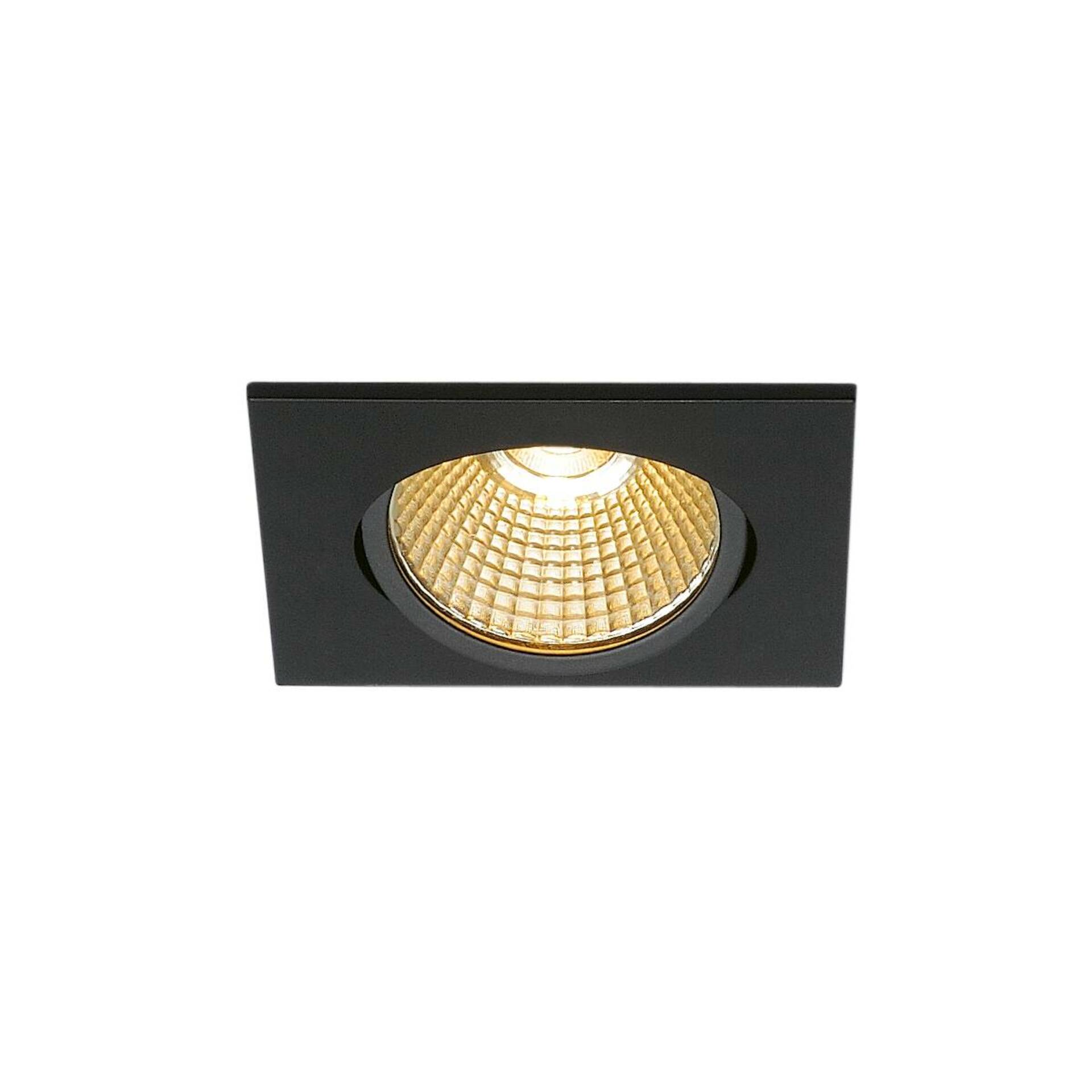 SLV BIG WHITE NEW TRIA 68 I CS Indoor, stropní vestavné LED svítidlo, černé, 2700K, hranaté 1003068