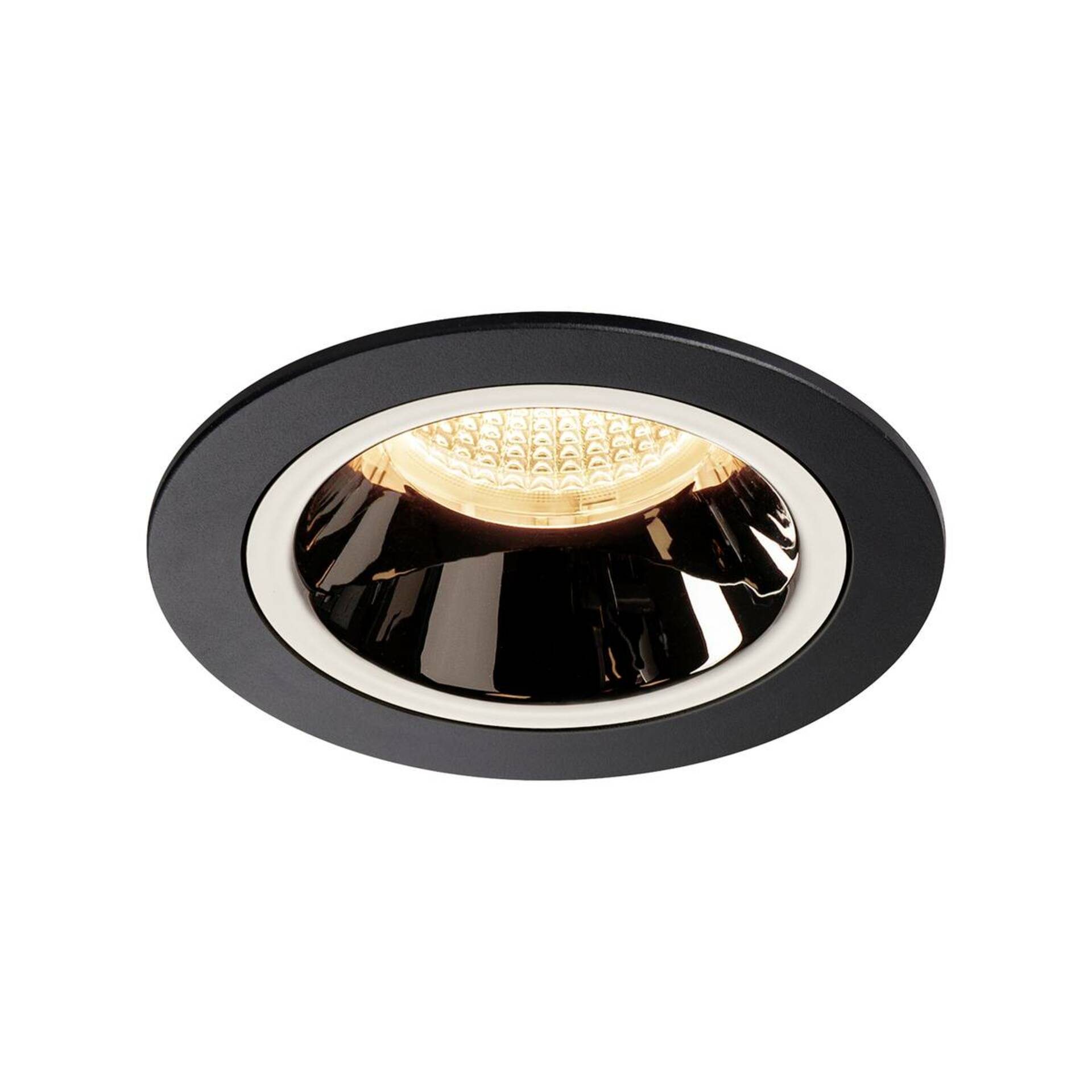SLV BIG WHITE NUMINOS DL M vnitřní LED zápustné stropní svítidlo černá/chrom 2700 K 40° včetně listových pružin 1003846