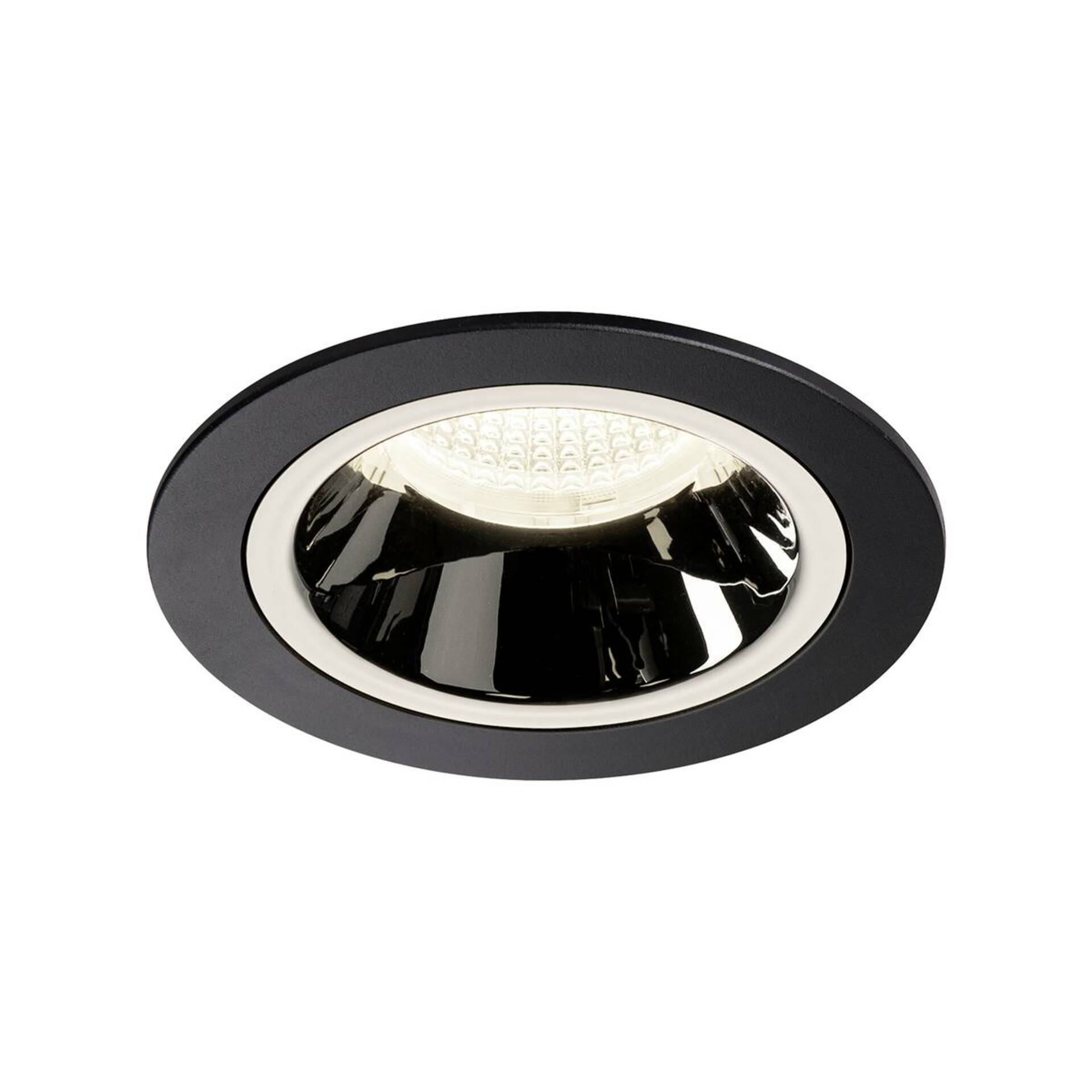 Levně SLV BIG WHITE NUMINOS DL M vnitřní LED zápustné stropní svítidlo černá/chrom 4000 K 40° včetně listových pružin 1003894