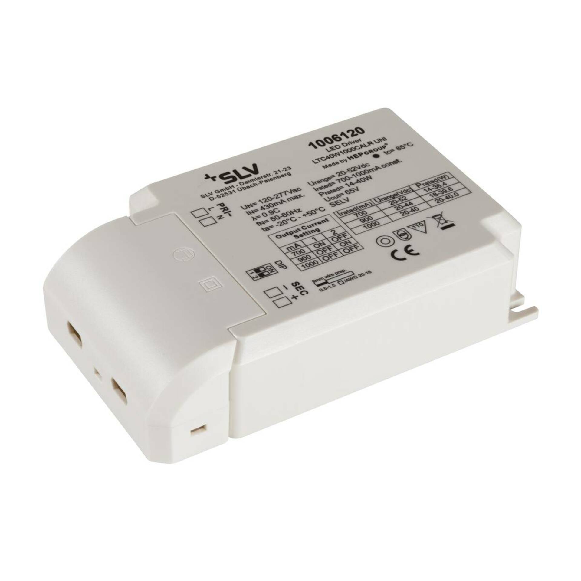 SLV BIG WHITE LED driver 40 W 700/900/1000mA 1006120