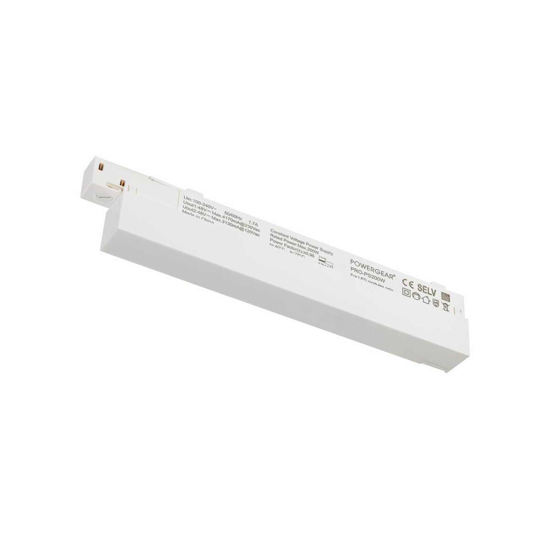 Levně BIG WHITE SLV 48V SYSTÉM Intrack LED driver, 48 VDC, 200 W, On/Off, svorka pro připojovací kabel 220-240 VAC, kabelová šachta, bílý 1007875