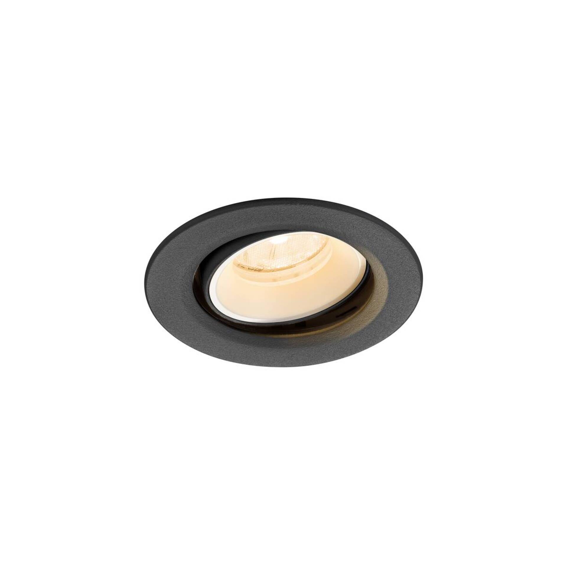 Levně BIG WHITE SLV NUMINOS MOVE XS Stropní vestavné svítidlo, 2700 K, 20°, IP20, kulaté, černé / bílé 1009326