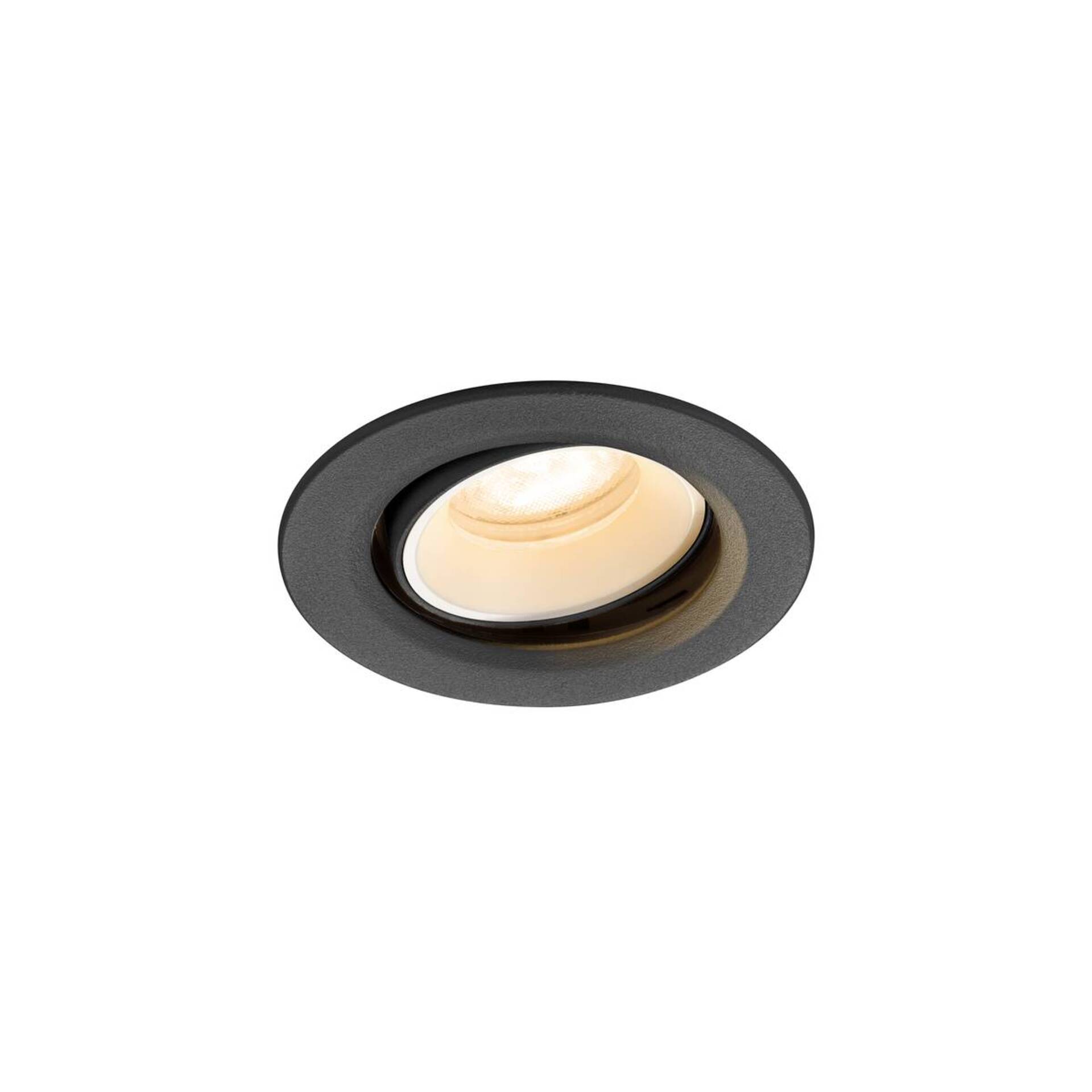 Levně BIG WHITE SLV NUMINOS MOVE XS Stropní vestavné svítidlo, 2700 K, 55°, IP20, kulaté, černé / bílé 1009332