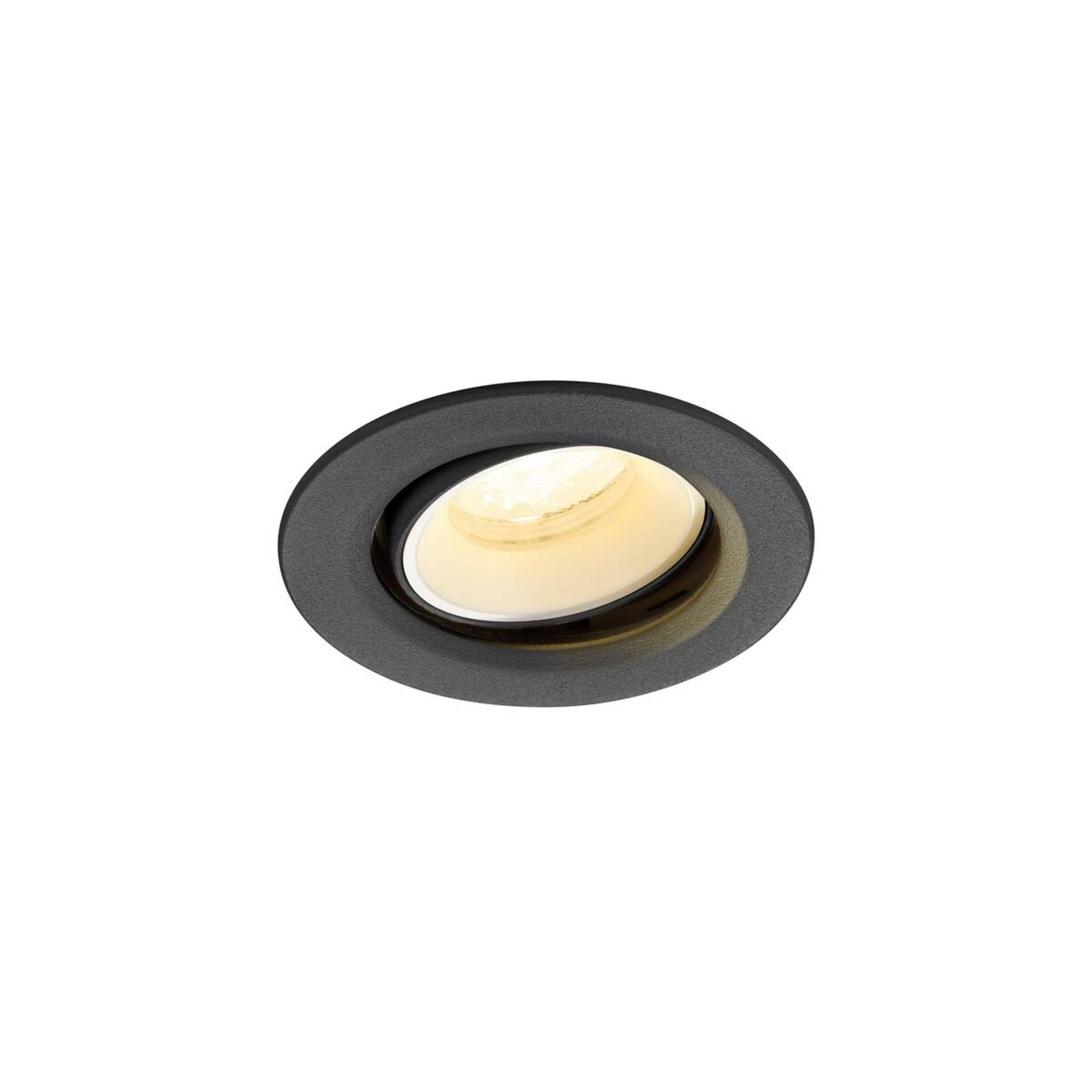 Levně BIG WHITE SLV NUMINOS MOVE XS Stropní vestavné svítidlo, 3000 K, 40°, IP20, kulaté, černé / bílé 1009347