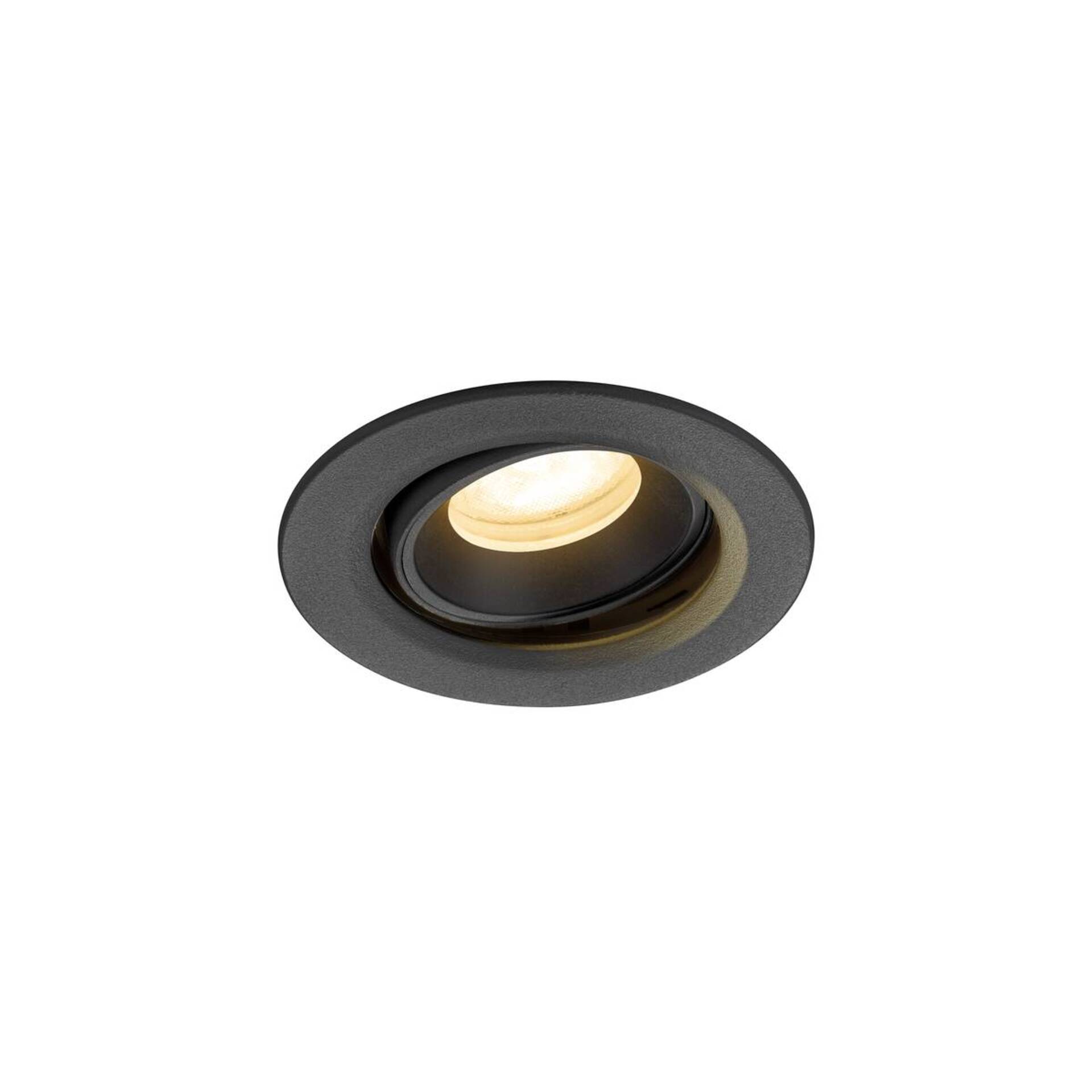 Levně BIG WHITE SLV NUMINOS MOVE XS Stropní vestavné svítidlo, 3000 K, 55°, IP20, kulaté, černé 1009349