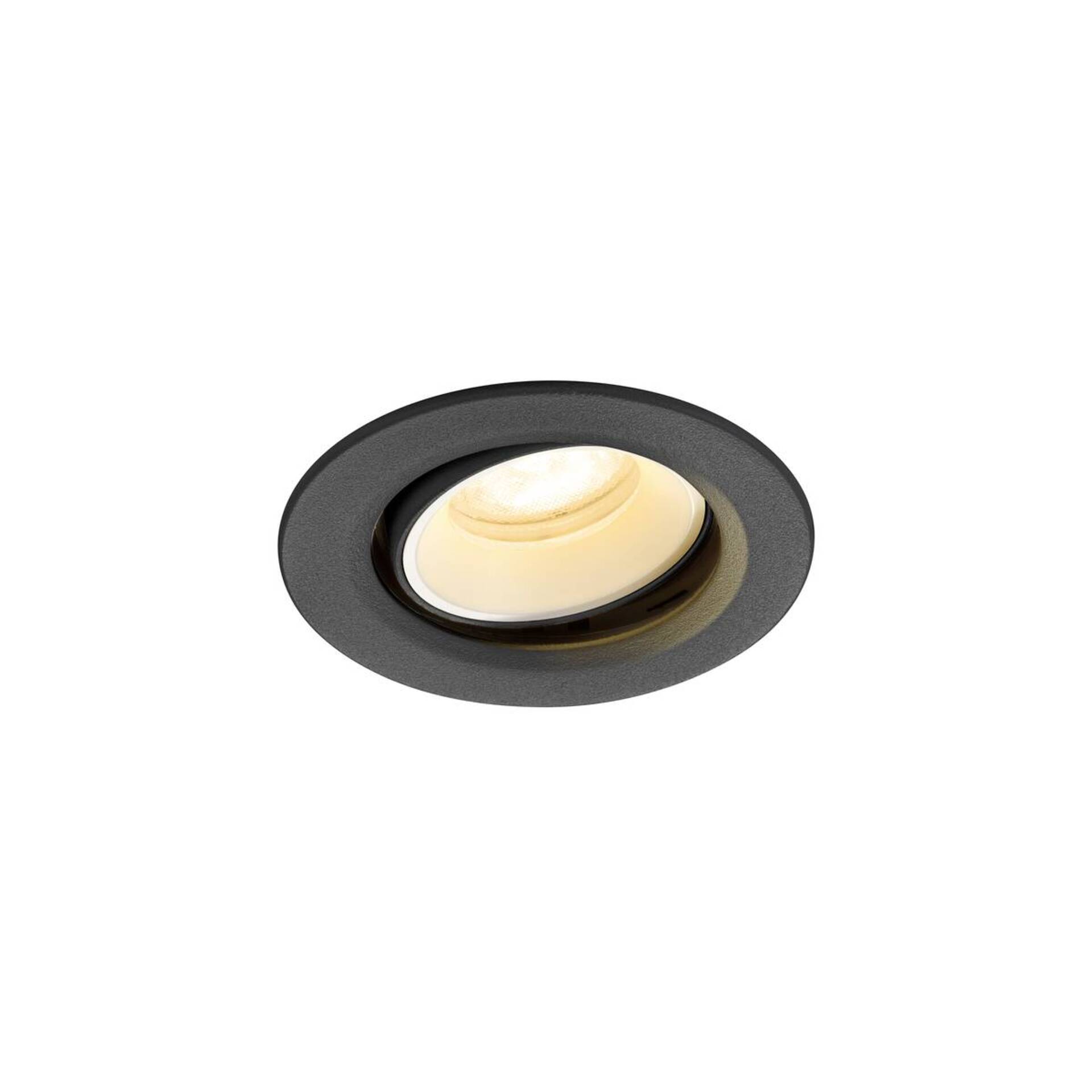 Levně BIG WHITE SLV NUMINOS MOVE XS Stropní vestavné svítidlo, 4000 K, 55°, IP20, kulaté, černé / bílé 1009368