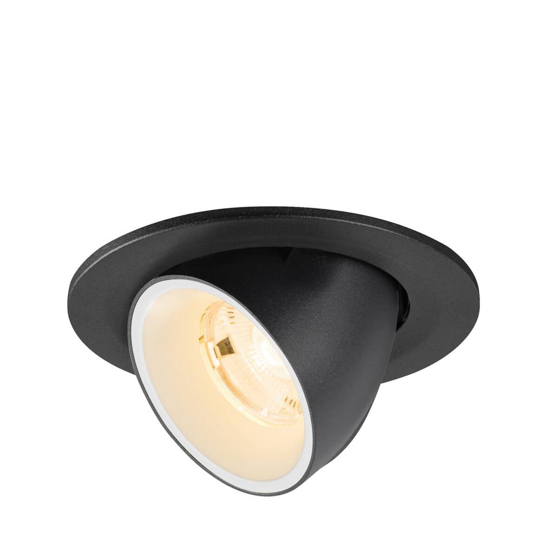 Levně BIG WHITE SLV NUMINOS GIMBLE S Stropní vestavné svítidlo, 2700 K, 20°, IP20, kulaté, černé / bílé 1009380