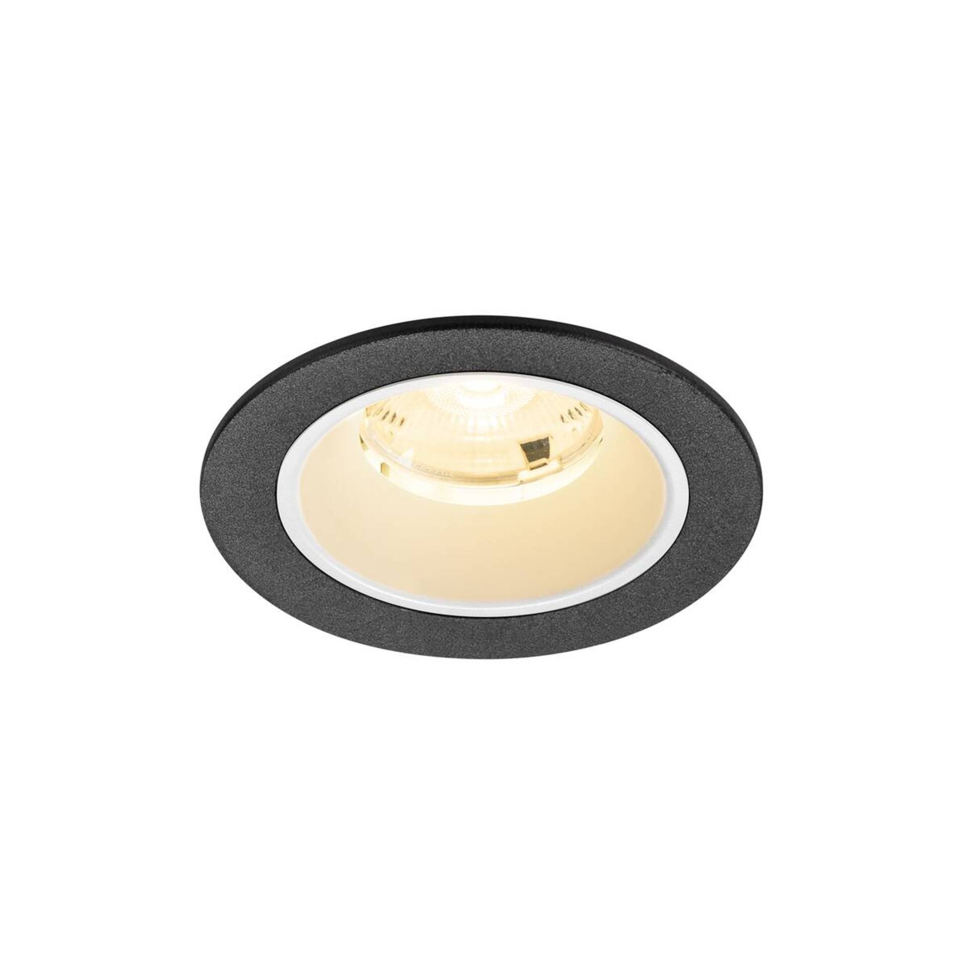 Levně BIG WHITE SLV NUMINOS S Stropní vestavné svítidlo, 3000 K, 20°, IP20, kulaté, černé / bílé 1009452