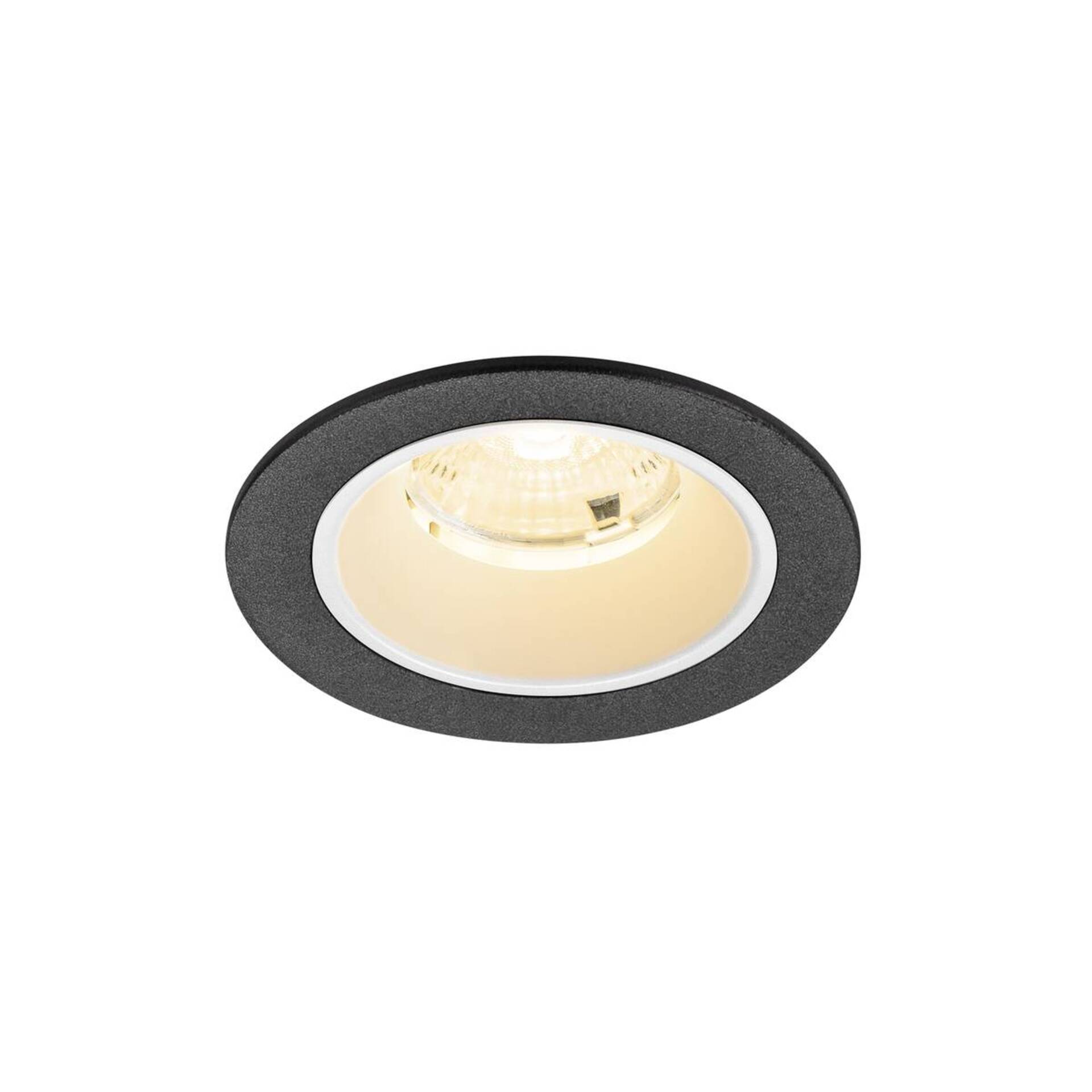 Levně BIG WHITE SLV NUMINOS S Stropní vestavné svítidlo, 3000 K, 55°, IP20, kulaté, černé / bílé 1009458