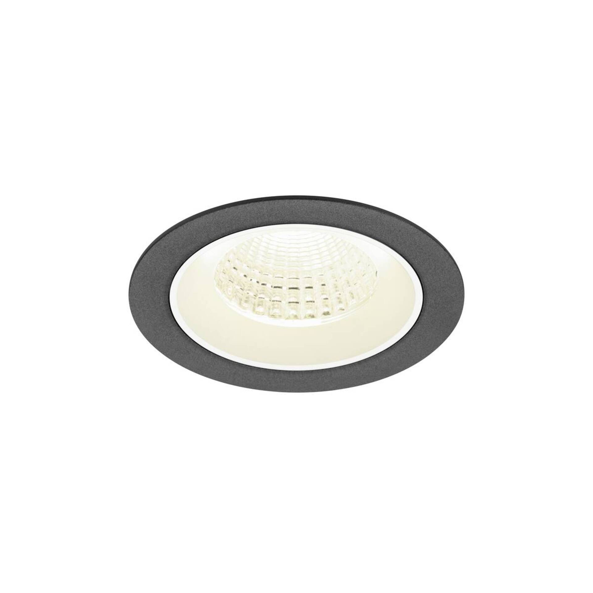 Levně BIG WHITE SLV NUMINOS M Stropní vestavné svítidlo, 4000 K, 55°, IP20, kulaté, černé / bílé 1009638