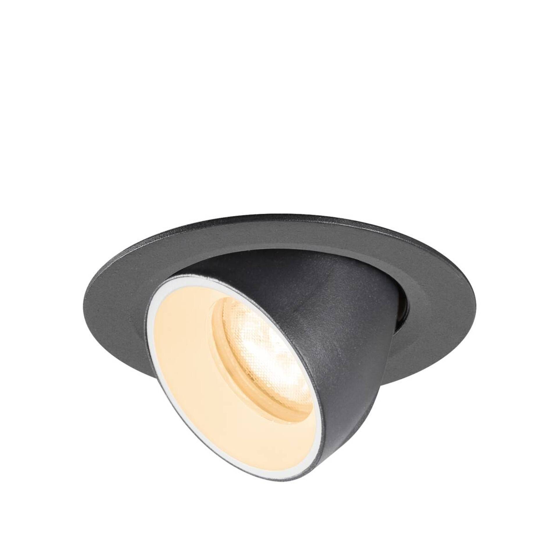 Levně BIG WHITE SLV NUMINOS GIMBLE XS Stropní vestavné svítidlo, 2700 K, 55°, IP20, kulaté, černá / bílá 1010033