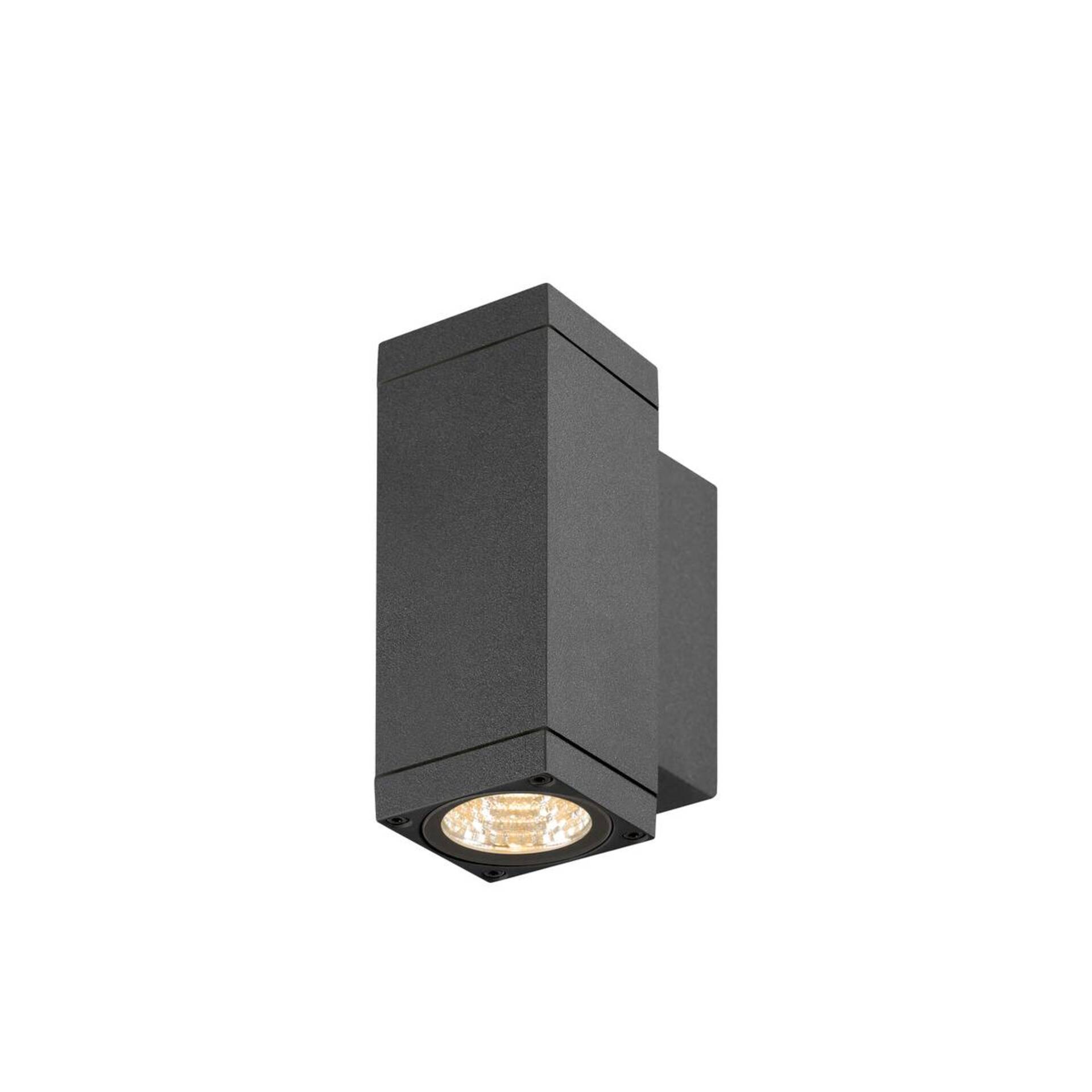 BIG WHITE SLV THEO PRO S nástěnné svítidlo pro povrchovou montáž, nahoru/dolů, DALI, P2, obdélníkové, 2700 K, 12 W, 24°, antracit 1010183