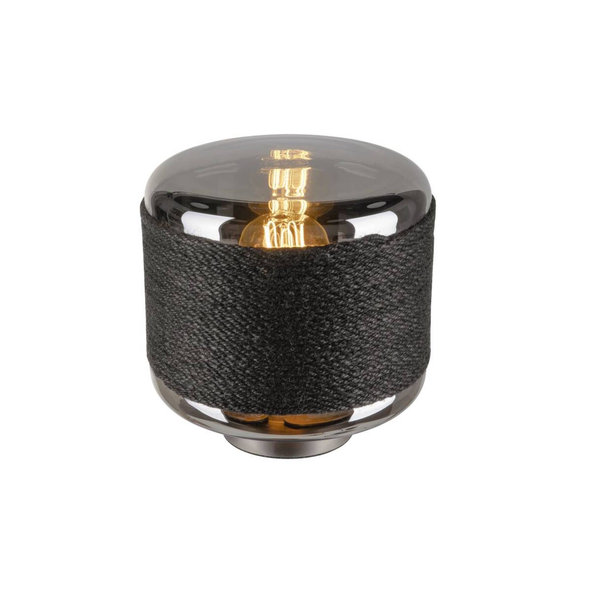 Levně BIG WHITE SLV PANTILO ROPE 19 stolní svítidlo, E27, válcové, 1 x max. 15 W, stříbrná 1010209