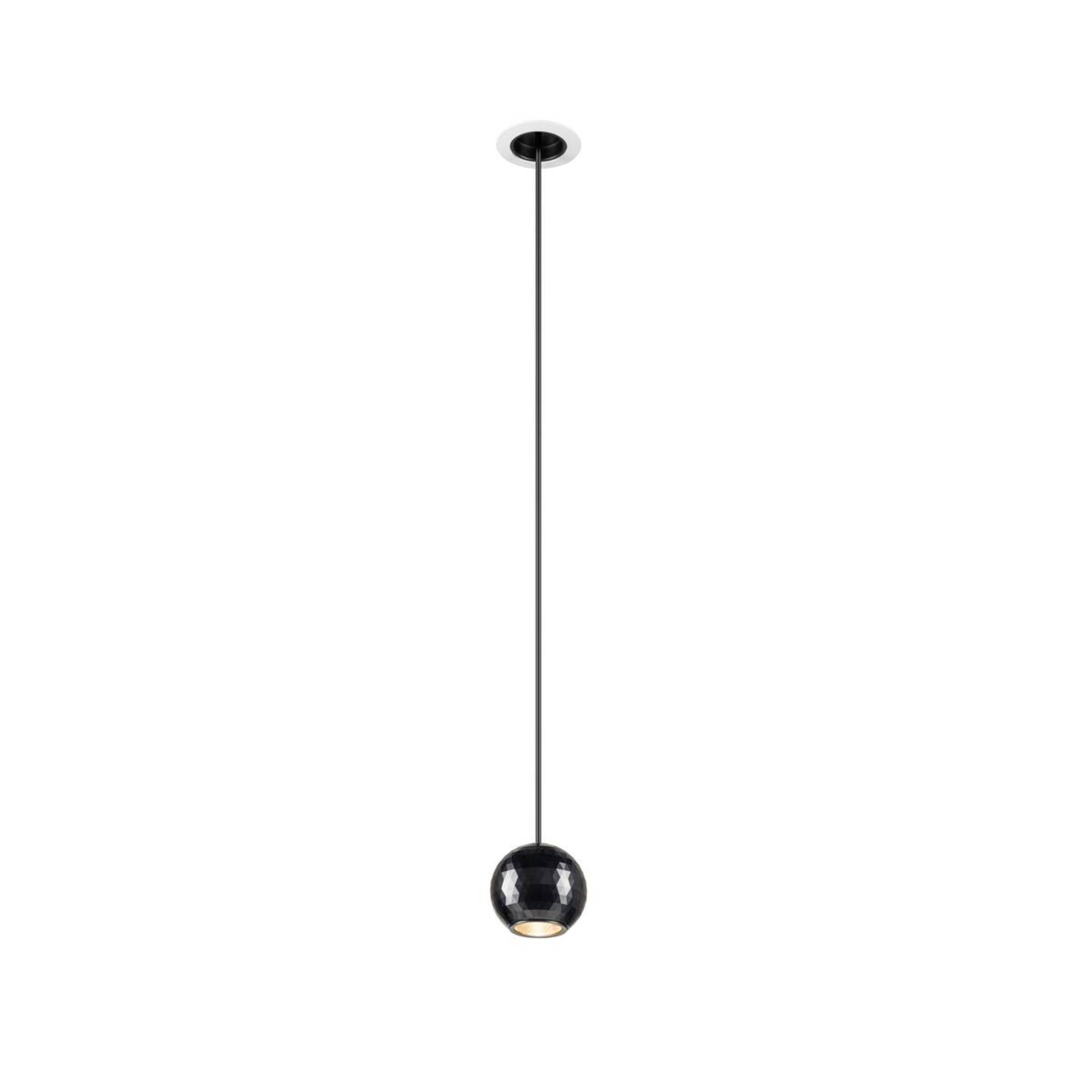 Levně BIG WHITE SLV DYSKO závěsné svítidlo, PHASE, délka závěsu 200 cm, 2700K, 36°, bílá / černá 1010360