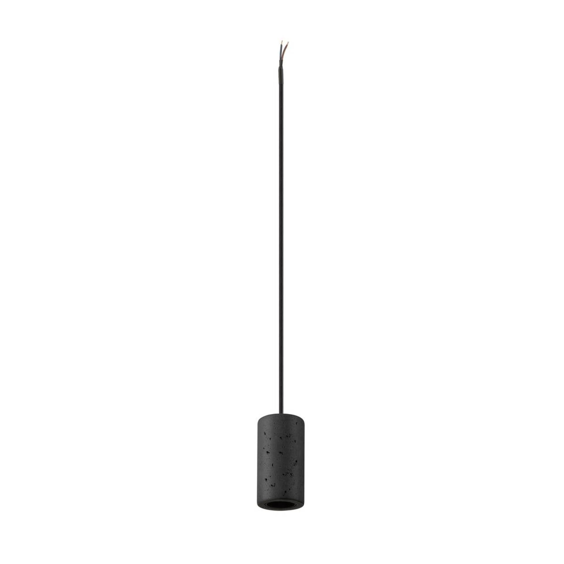 Levně BIG WHITE SLV FITU PD E27, kámen, závěsné svítidlo, délka závěsu 500 cm, otevřená koncovka kabelu, 1 x max. 15 W, černá 1010417