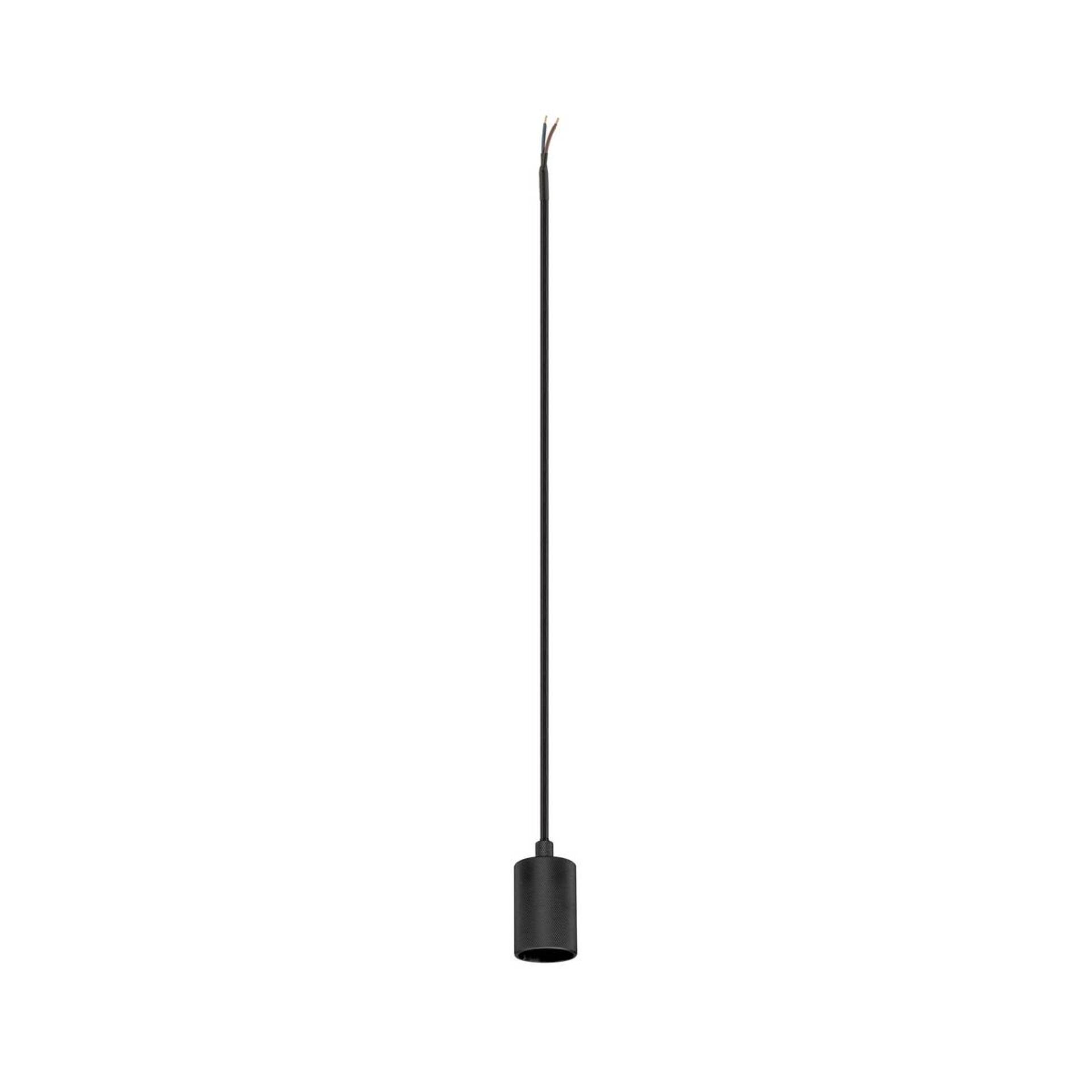Levně BIG WHITE SLV FITU PD E27, žebrovaný, závěsné svítidlo, délka závěsu 500 cm, otevřená koncovka kabelu, 1 x max. 15 W, černá 1010420